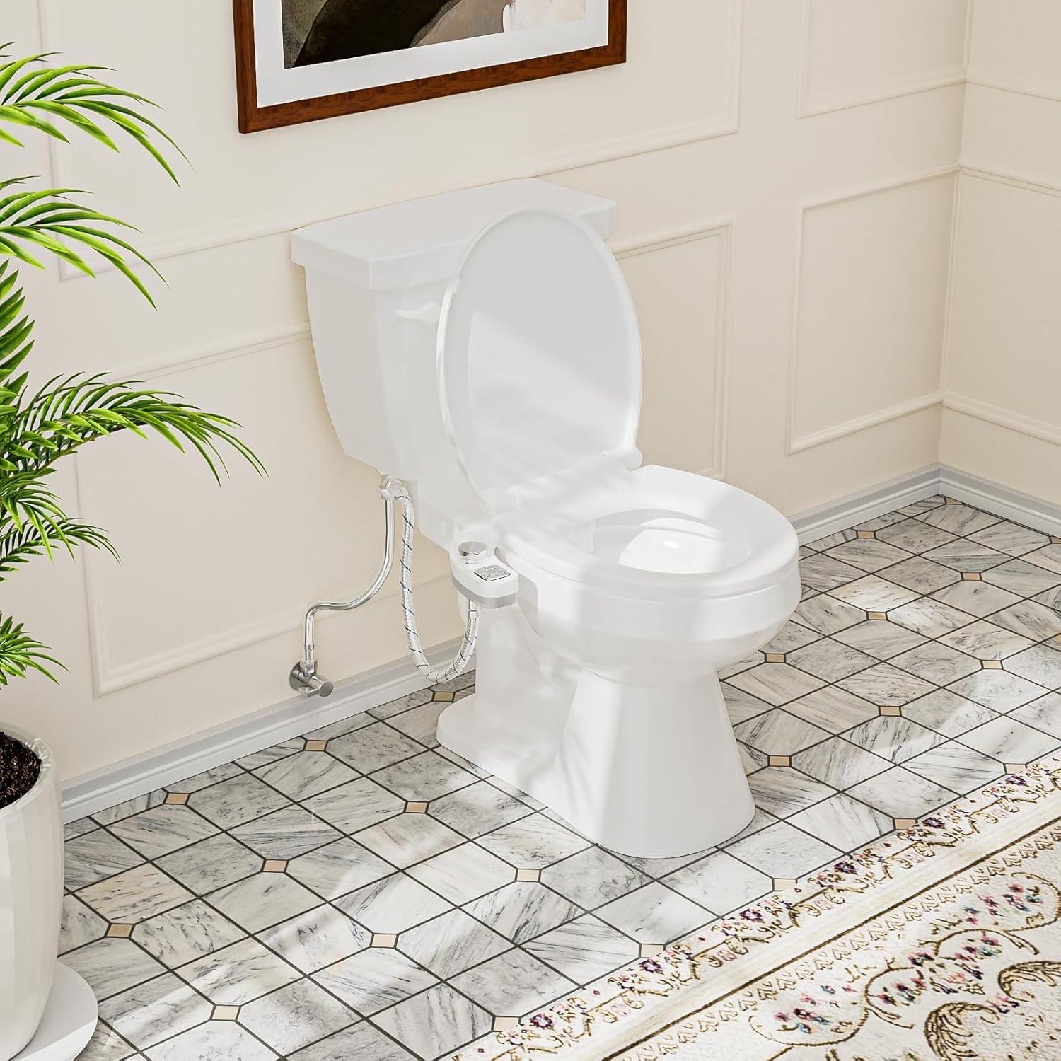 Bidet Manual PIKETS Doble Boquilla Cromo Plateado