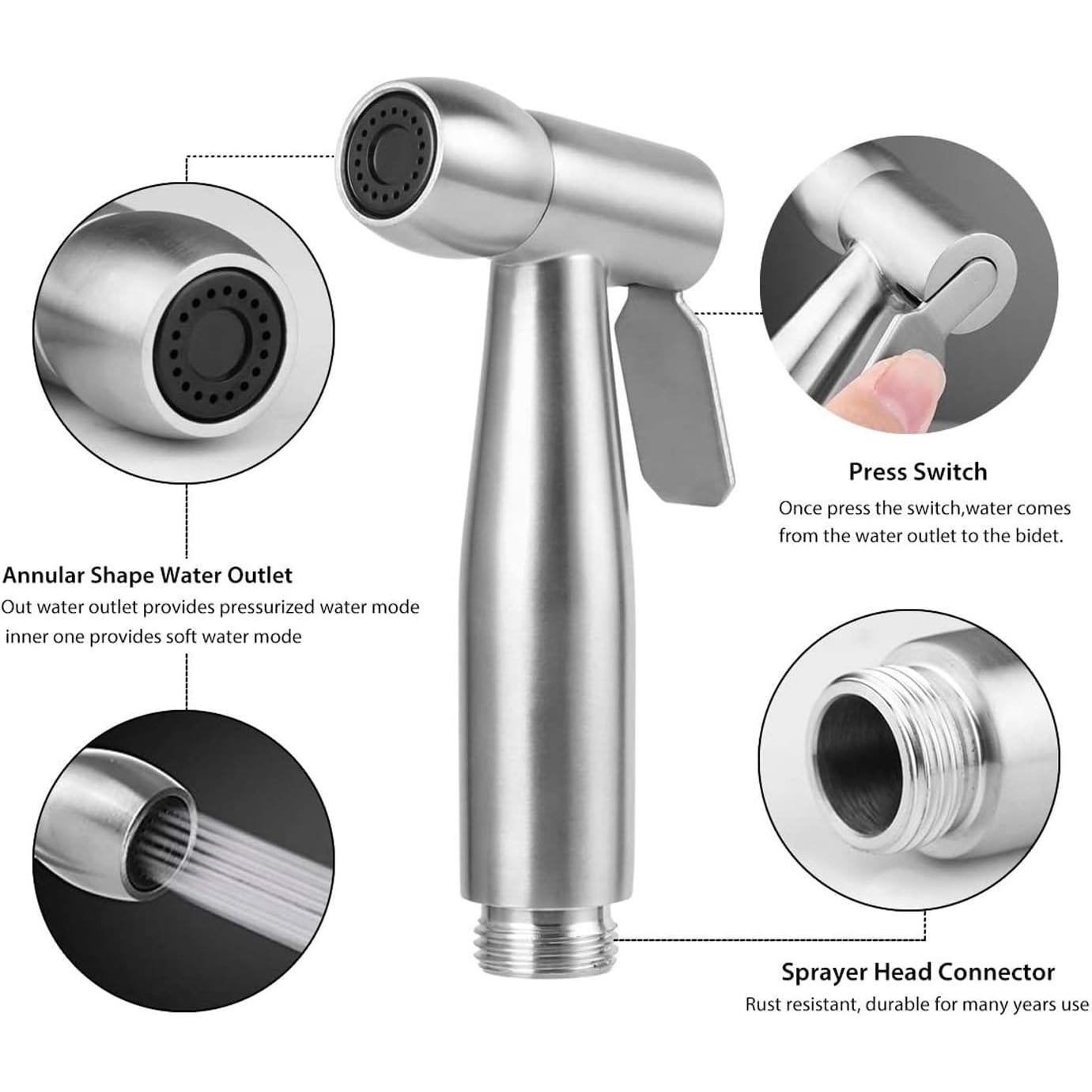 Rociador de Bidet de Mano xocome con Manguera de 150 cm