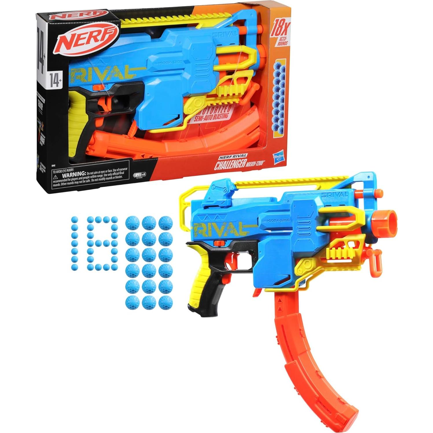 Lanzador Nerf Rival Challenger MXXIV-1200 Motorizado 12 Rondas