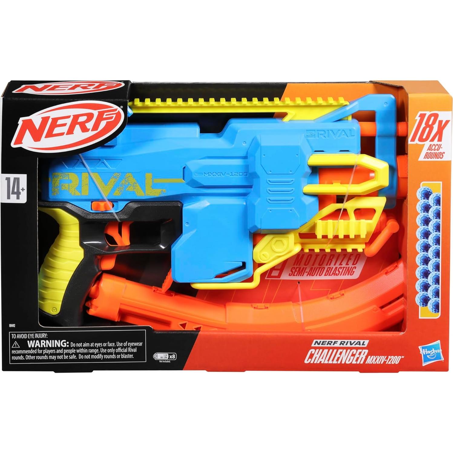 Lanzador Nerf Rival Challenger MXXIV-1200 Motorizado 12 Rondas