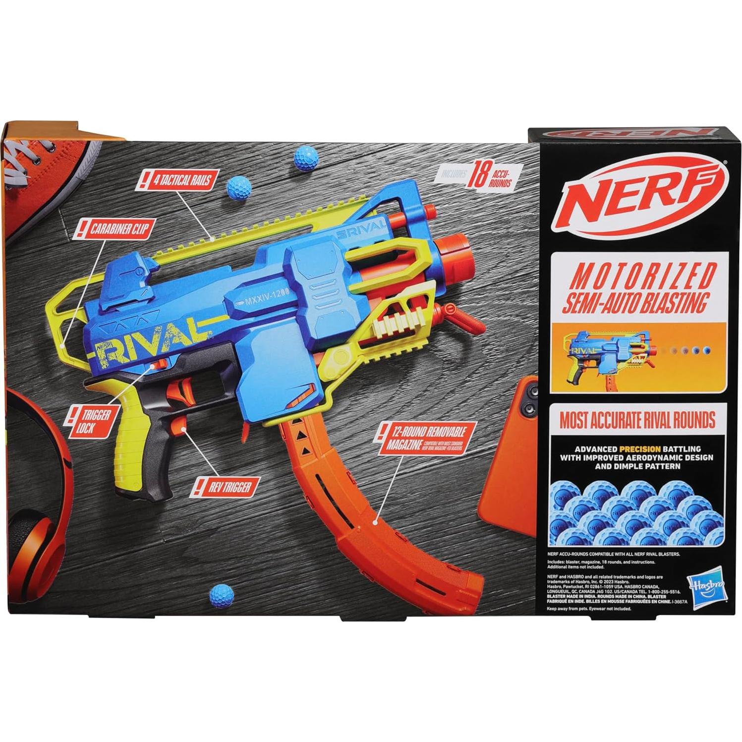 Lanzador Nerf Rival Challenger MXXIV-1200 Motorizado 12 Rondas