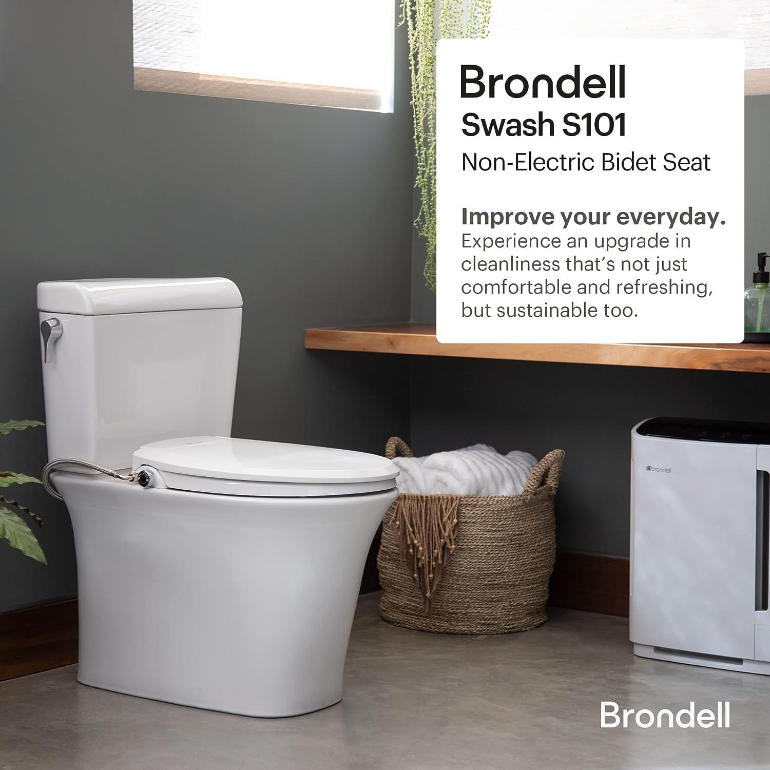 Asiento de inodoro bidet Brondell Swash Ecoseat alargado