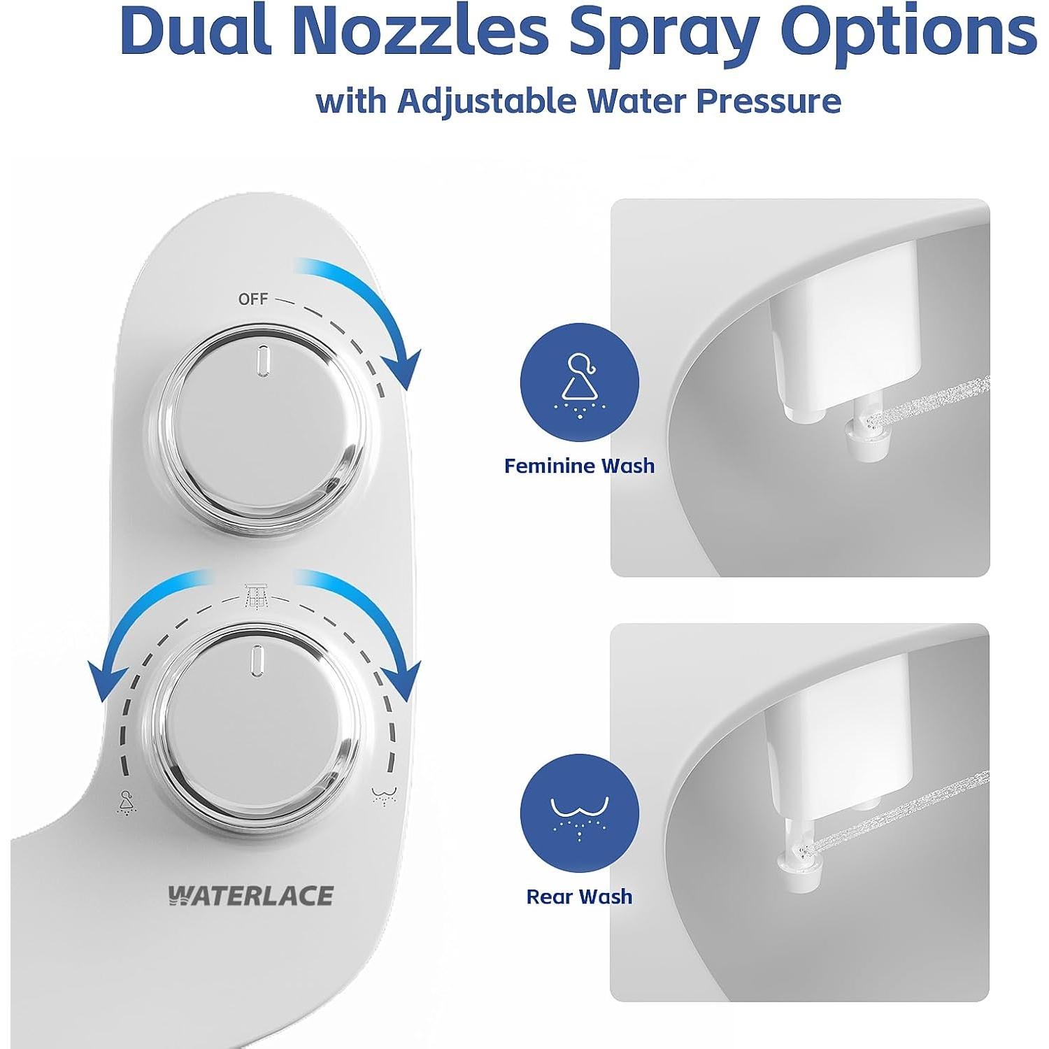 Accesorio de Bidet WATERLACE Ultra Delgado Blanco