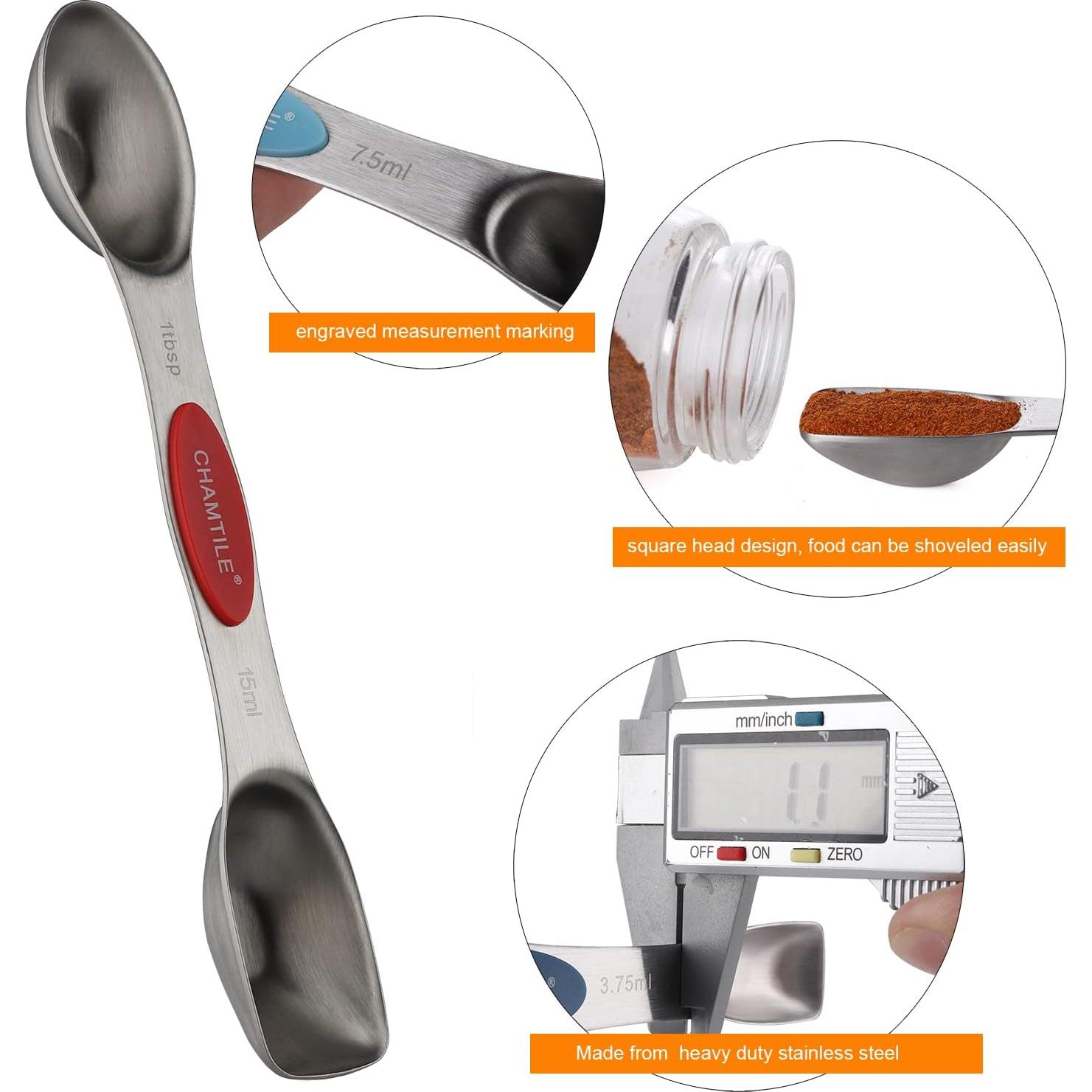 Juego de Cucharas Medidoras Magnéticas CHAMTILE 8 Piezas