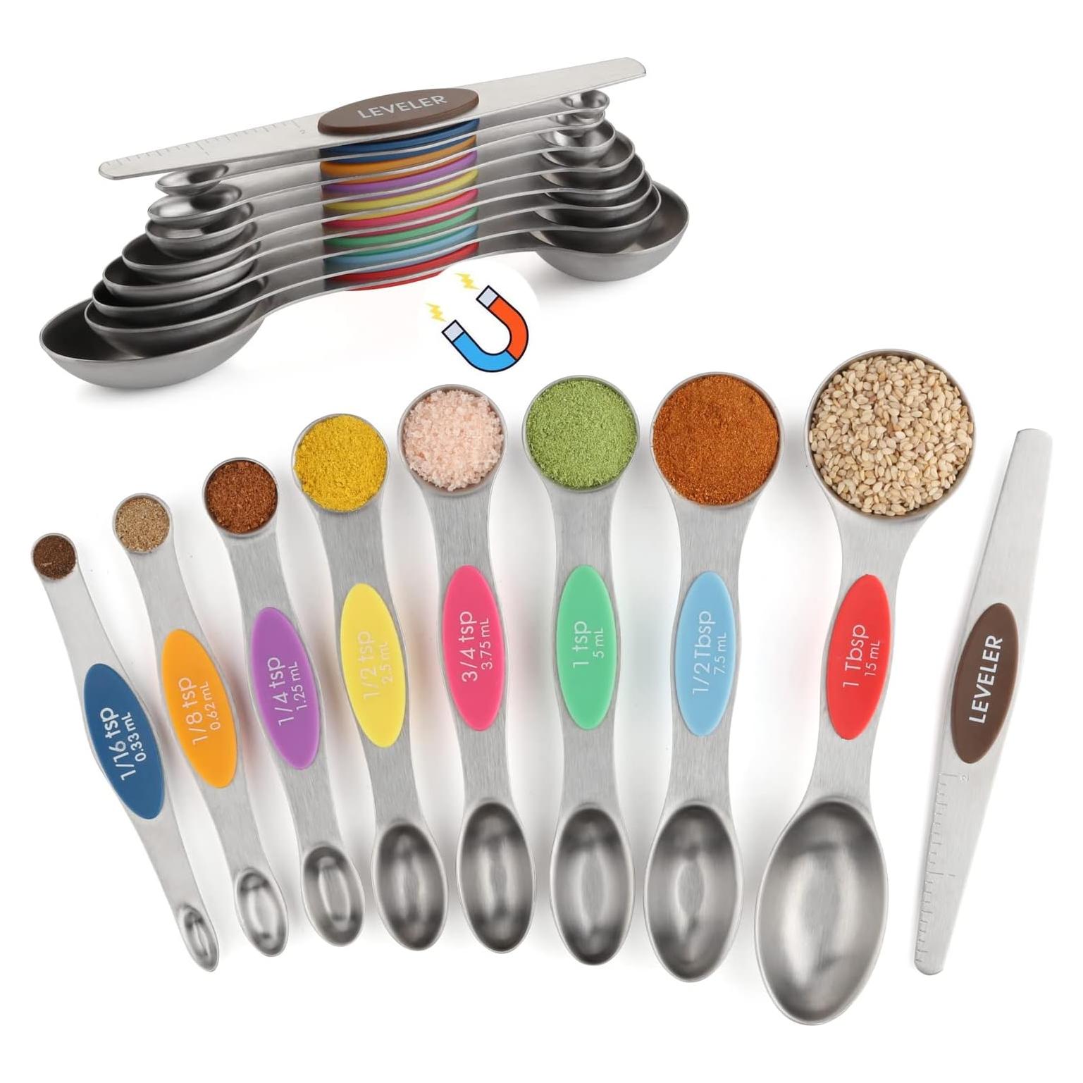 Juego de Cucharas Medidoras Magnéticas YAMOLIN 9 Piezas