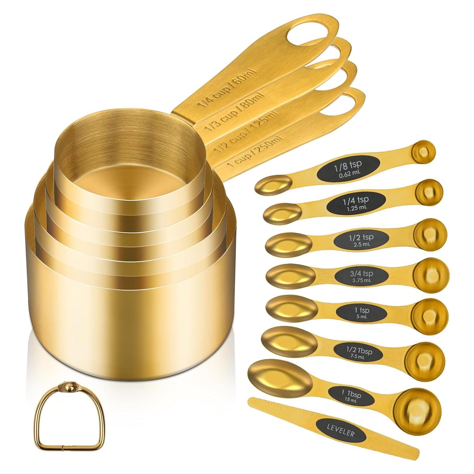 Juego de cucharas y tazas medidoras GuDoQi 12 piezas acero