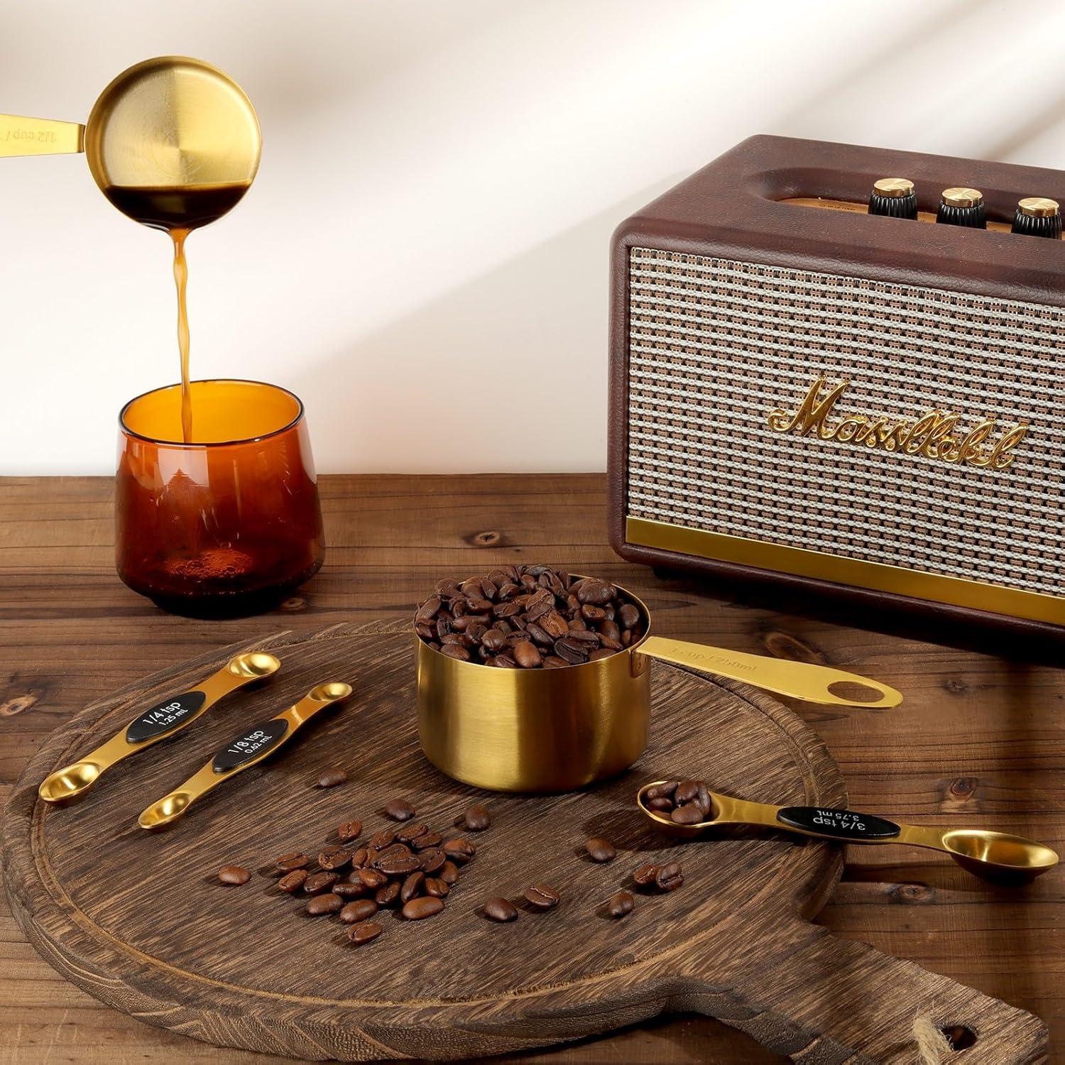 Juego de cucharas y tazas medidoras GuDoQi 12 piezas acero