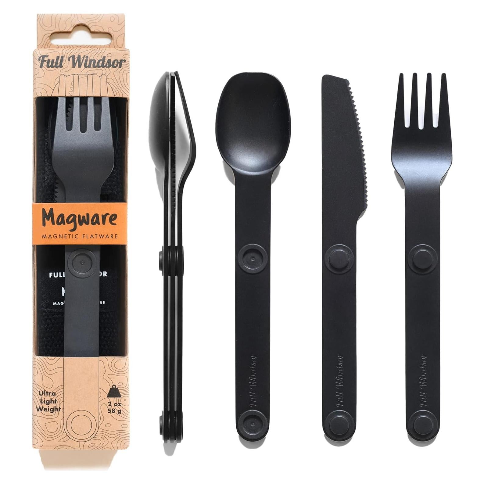 Juego de Cubiertos Magnéticos Full Windsor 3 PZS Negro