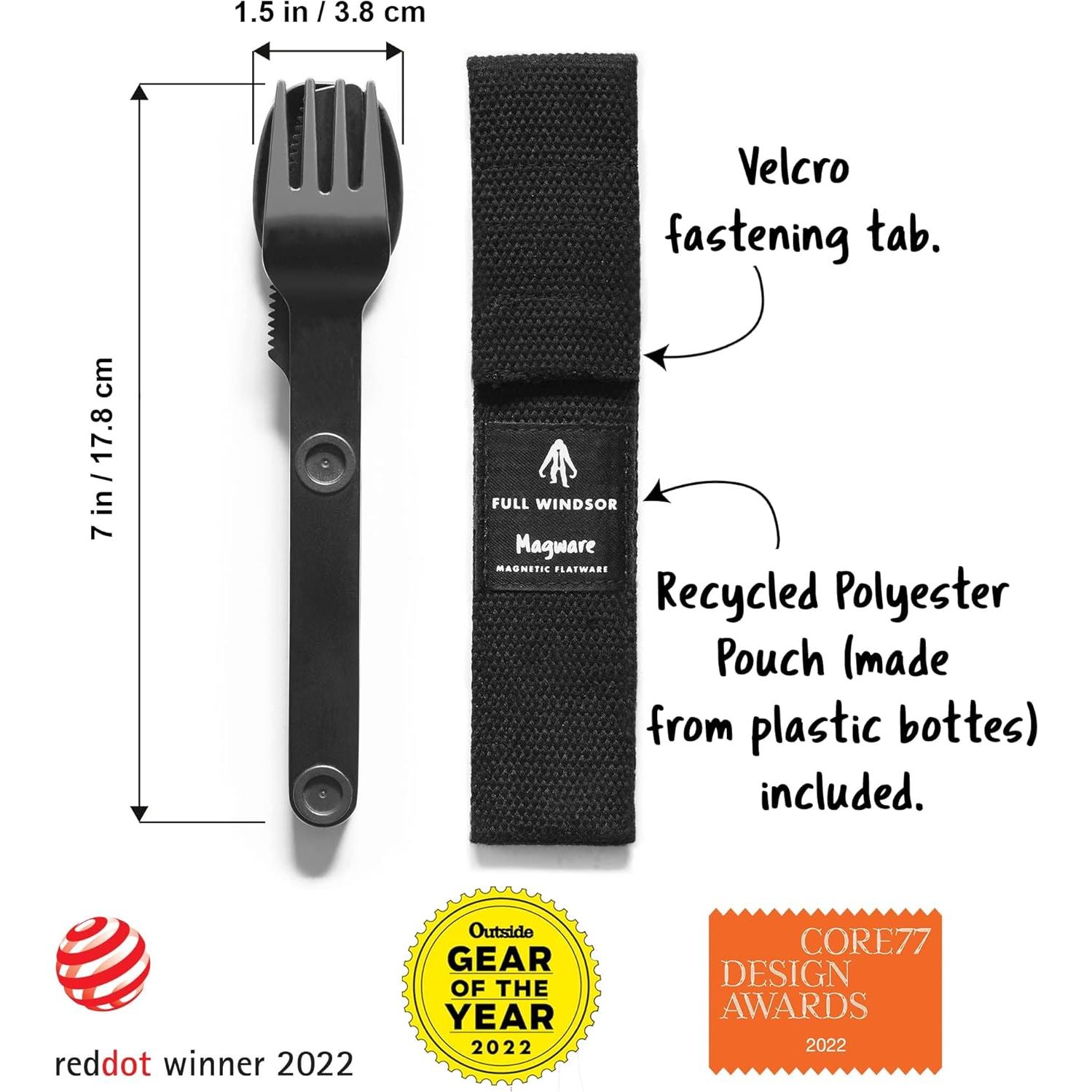 Juego de Cubiertos Magnéticos Full Windsor 3 PZS Negro