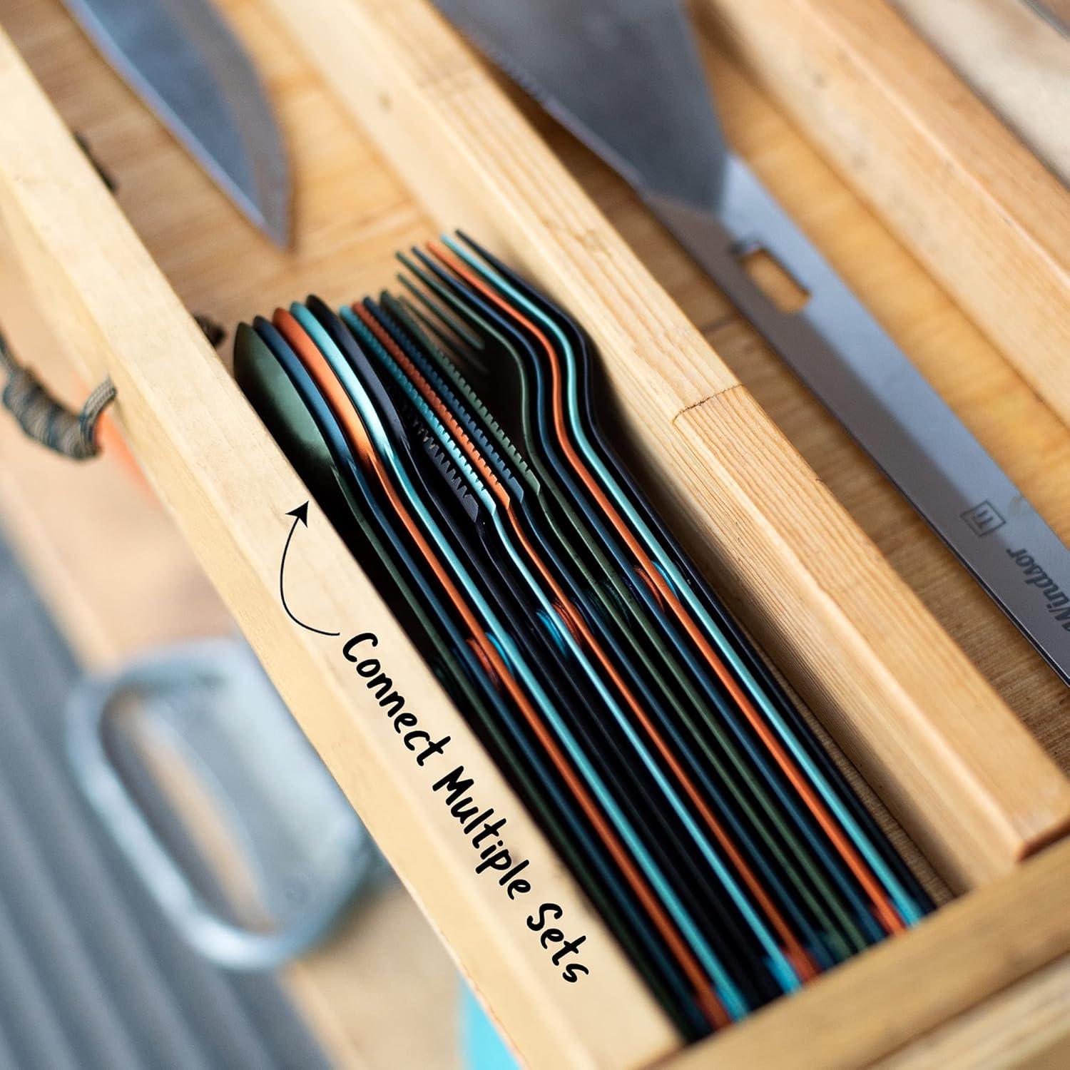 Juego de Cubiertos Magnéticos Full Windsor 3 PZS Negro