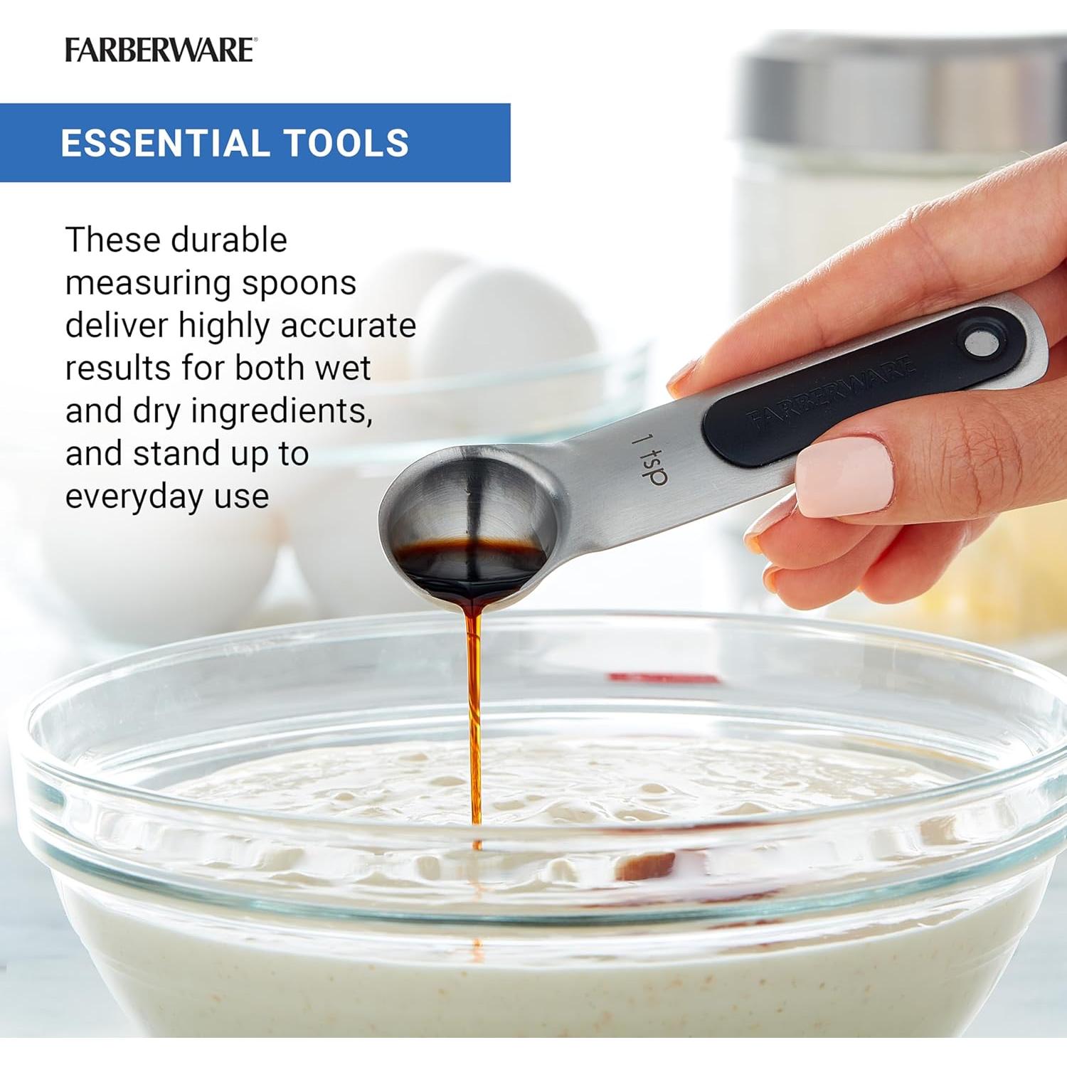 Set de 6 Cucharas Medidoras Magnéticas Farberware Acero Inox