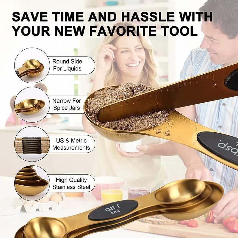 Juego de Cucharas Medidoras Magnéticas CH1EF Acero Inoxidable