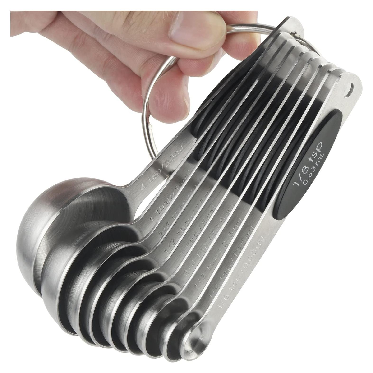 Juego de Cucharas Medidoras Magnéticas 9 Acero Inoxidable