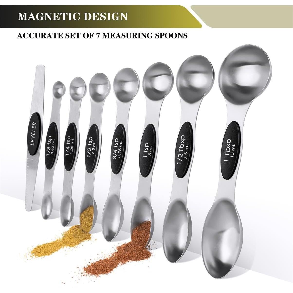 Juego de Tazas y Cucharas Medidoras BOBIPRO Acero Inoxidable