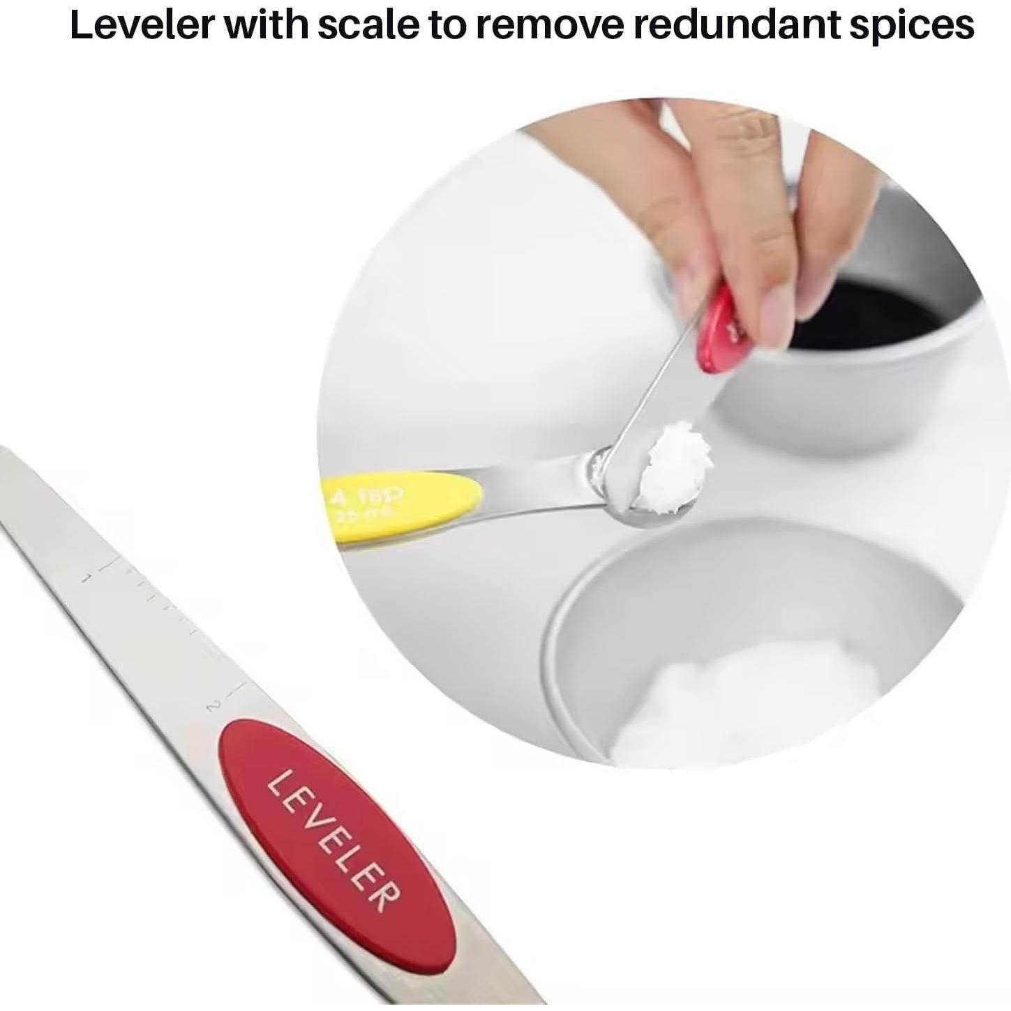 Juego de 7 Cucharas Medidoras VIGOR PATH Acero Inoxidable