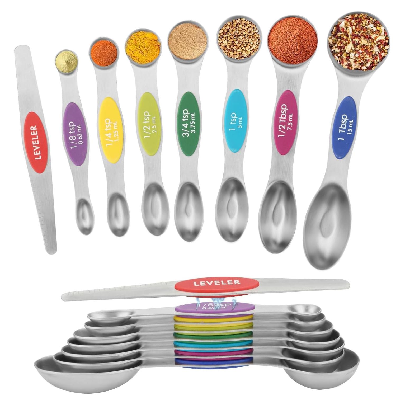 Juego de 8 Cucharas Medidoras Acero Inoxidable Ununpentium