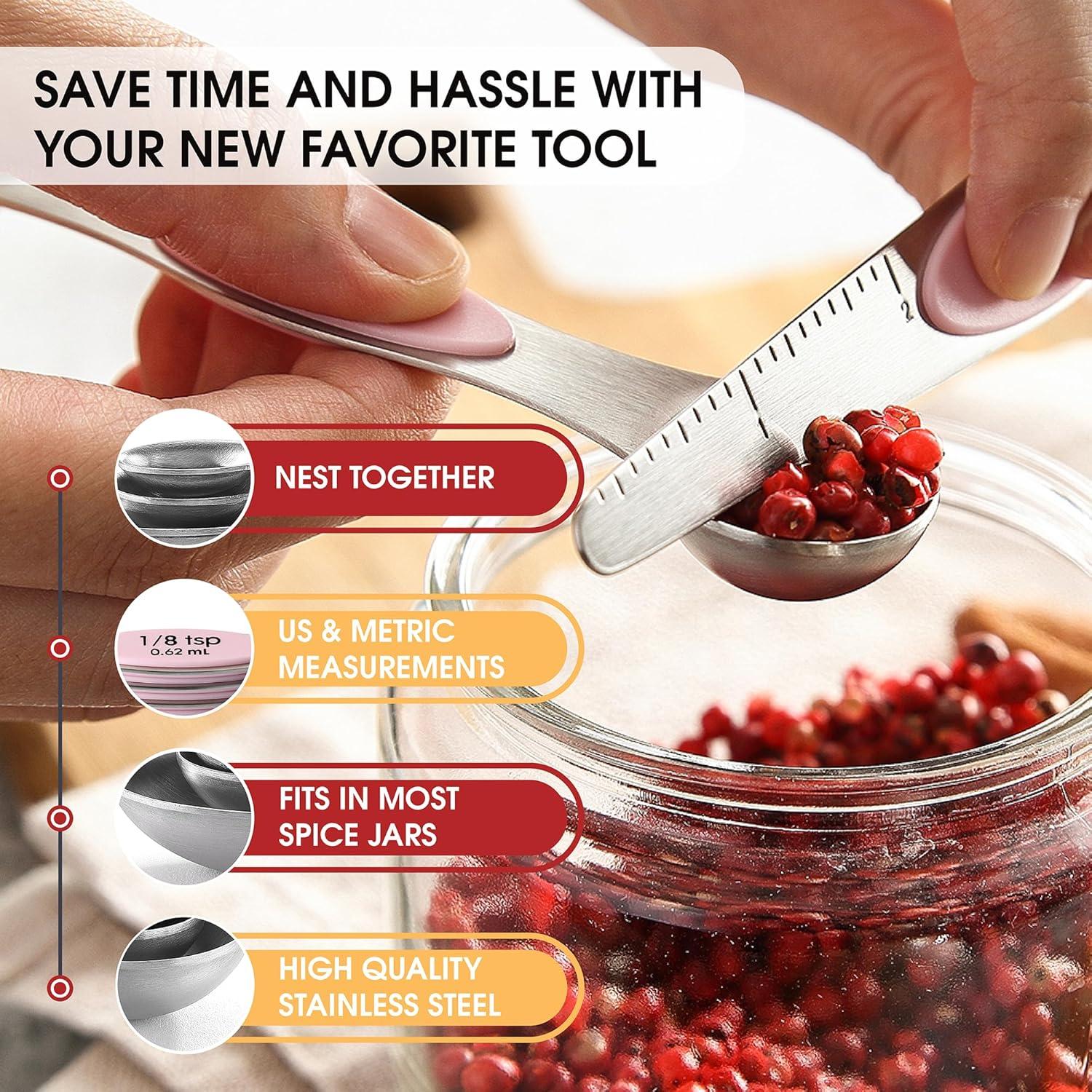 Juego de Cucharas Medidoras Magnéticas Spring Chef 2 Paquetes