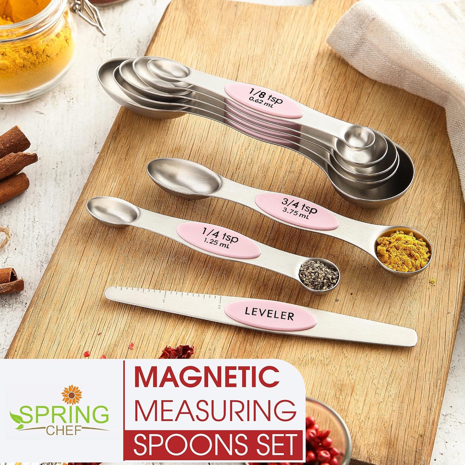 Juego de Cucharas Medidoras Magnéticas Spring Chef 2 Paquetes