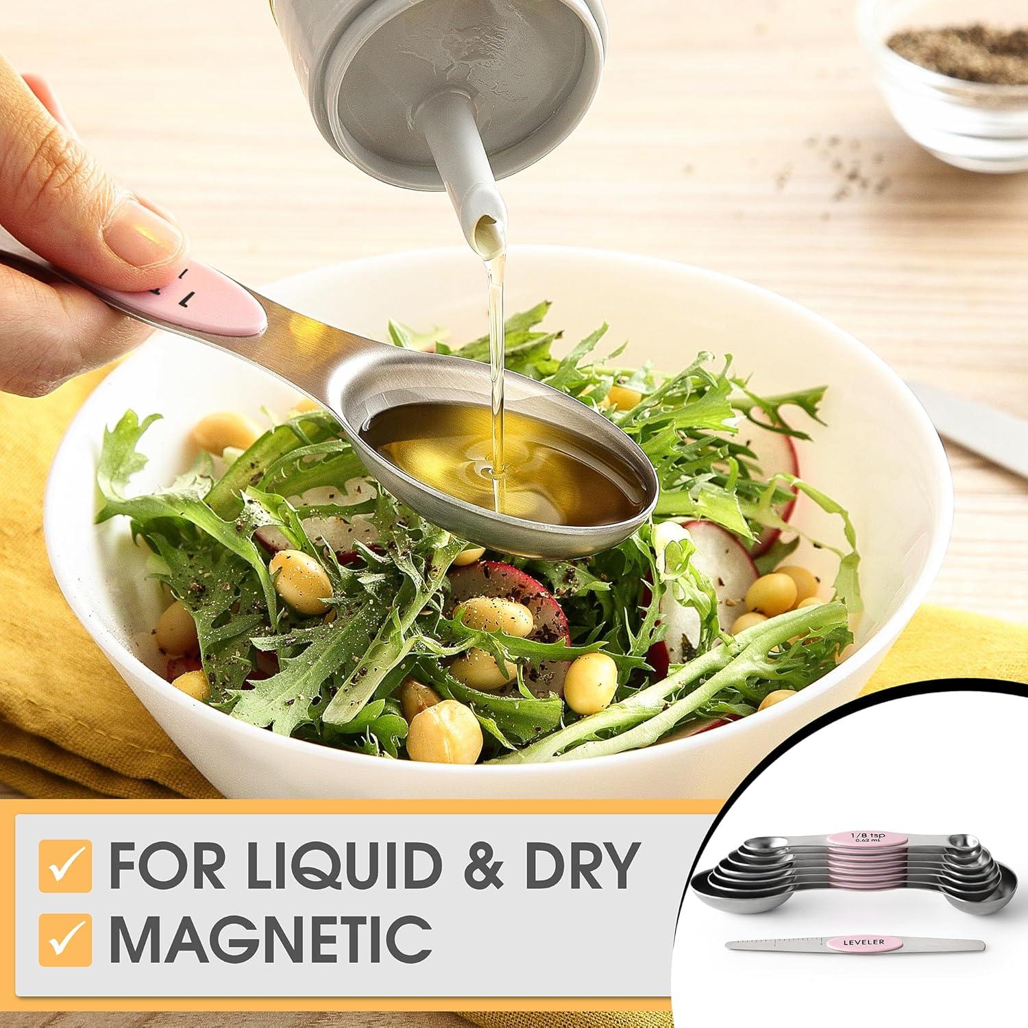 Juego de Cucharas Medidoras Magnéticas Spring Chef 2 Paquetes