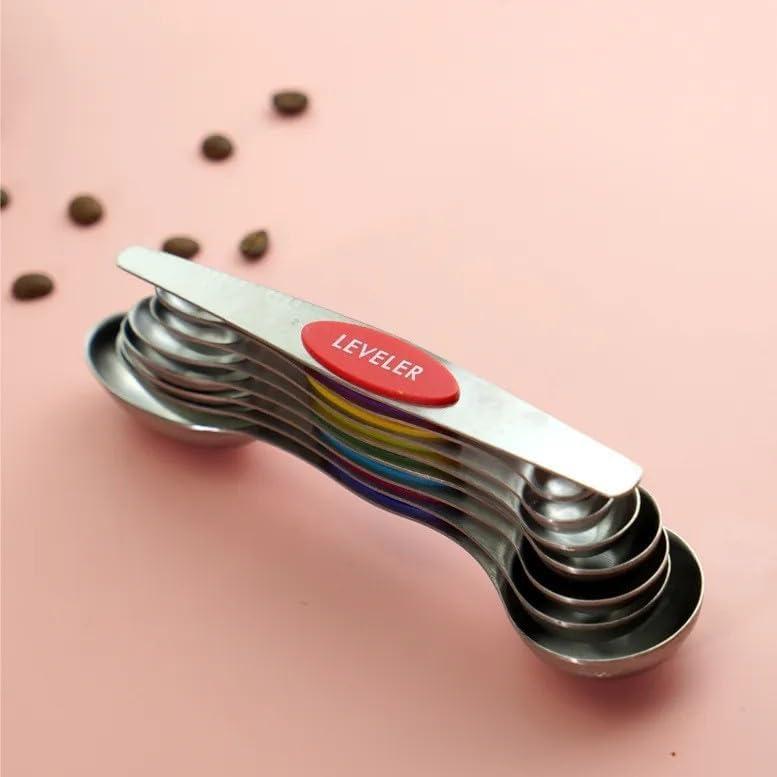 Cucharas Medidoras Magnéticas 7 Piezas Acero Inoxidable