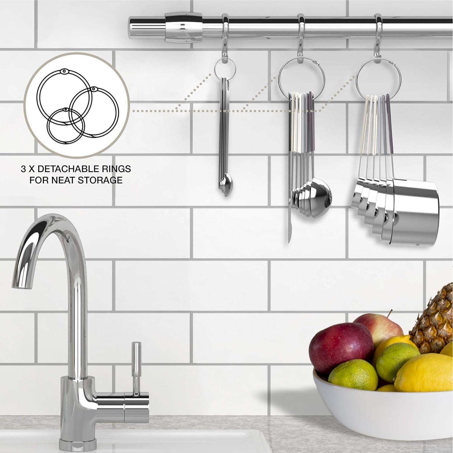 Juego de 22 Piezas Tazas y Cucharas Medidoras CuttleLab