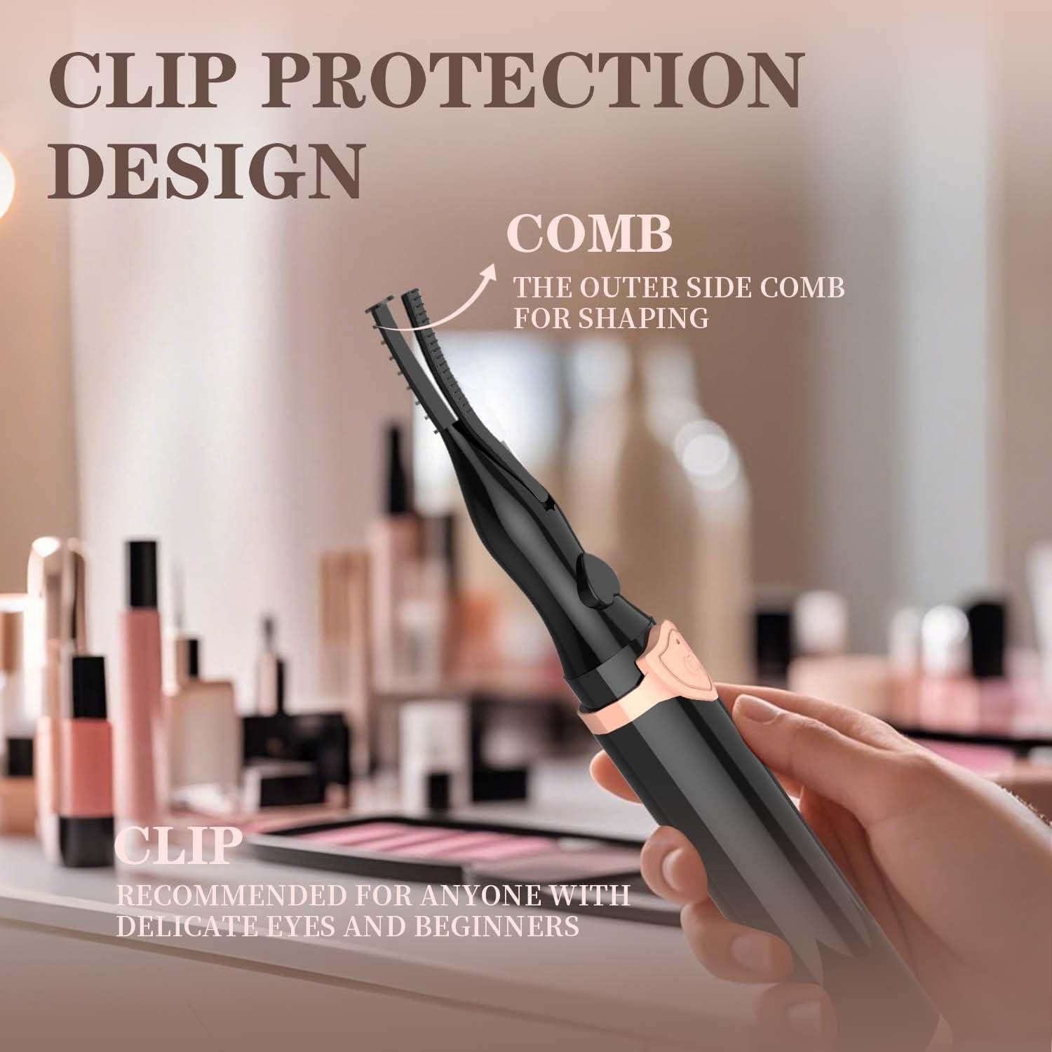 Rizador de Pestañas Eléctrico Recargable NYUDN 2en1 Negro