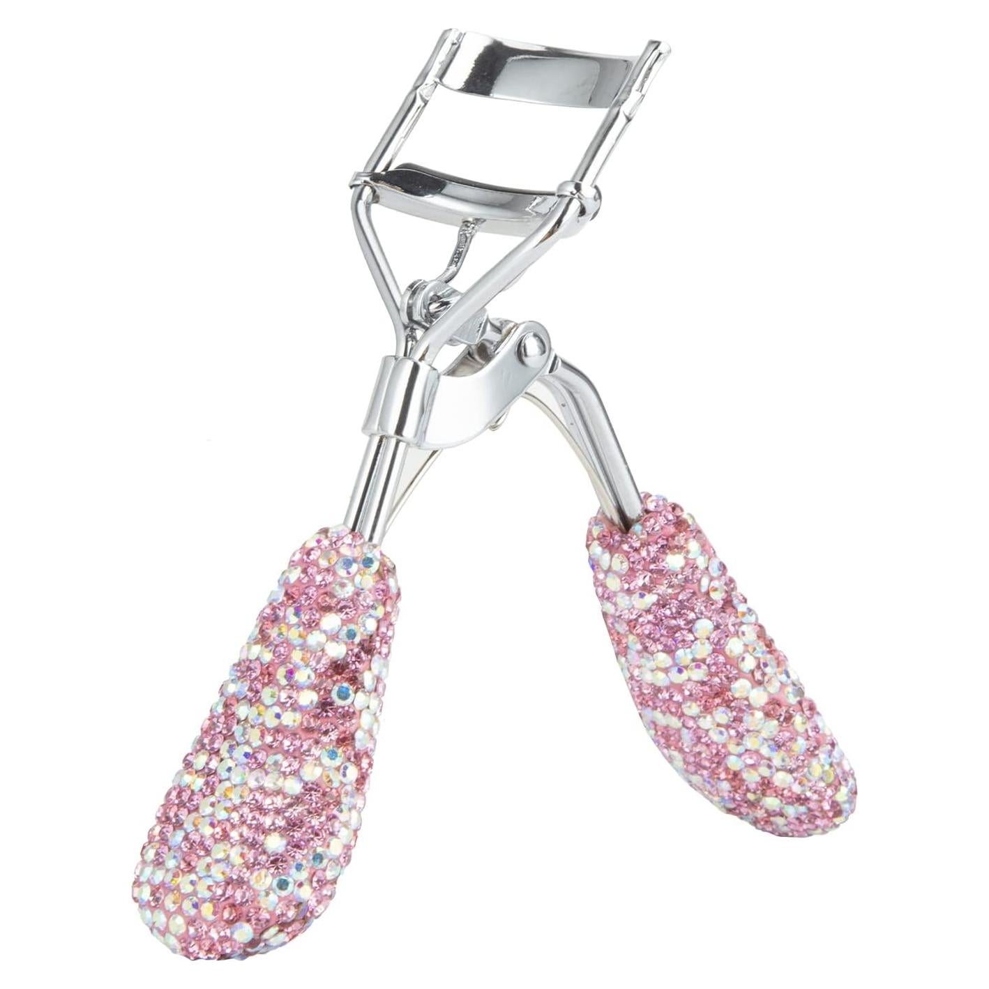 Rizador de Pestañas KEYPOWER Rosa con Rhinestones Duradero