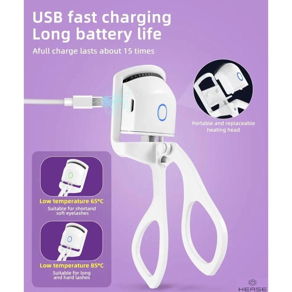 Rizador de Pestañas Calentado HEASE WD-888 Recargable USB