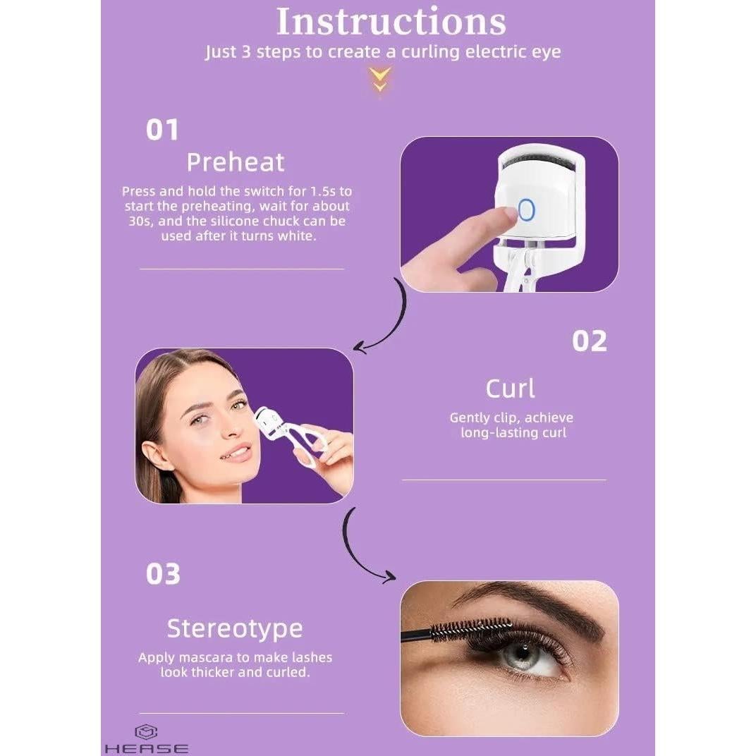 Rizador de Pestañas Calentado HEASE WD-888 Recargable USB