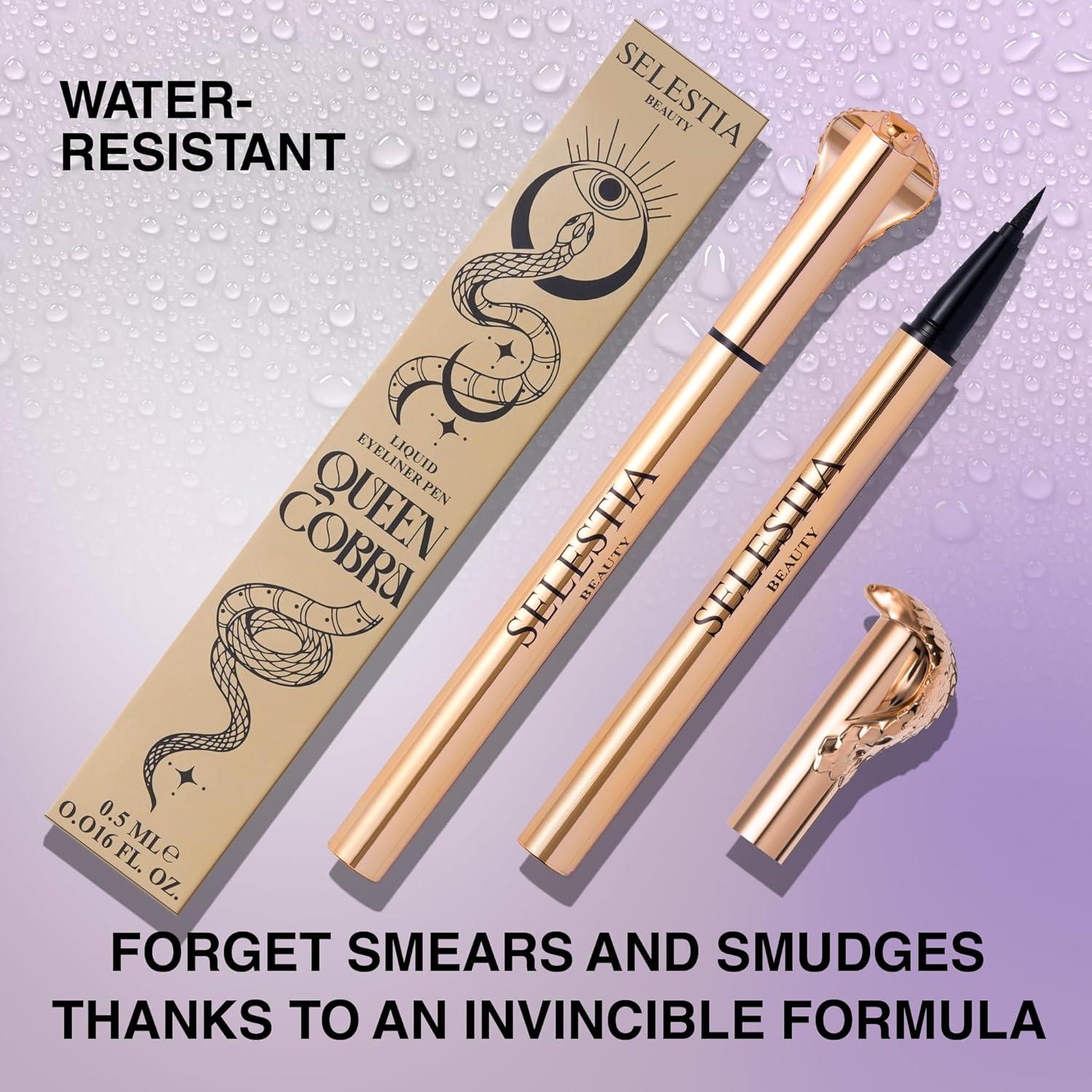 Delineador Líquido Negro Reina Cobra - Resistente al Agua 9g