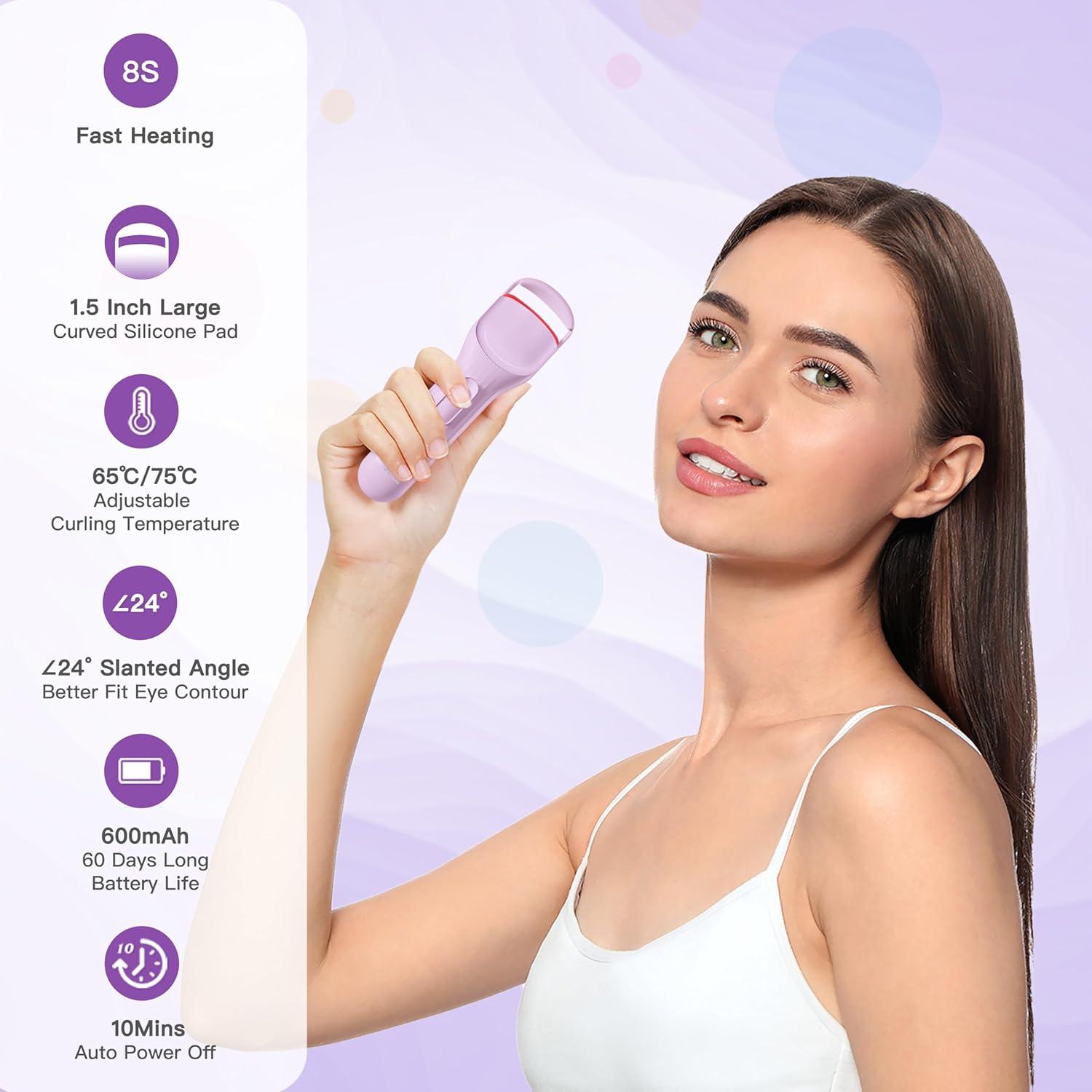 Rizador de Pestañas Calentado HEBECA EC4001 Violeta