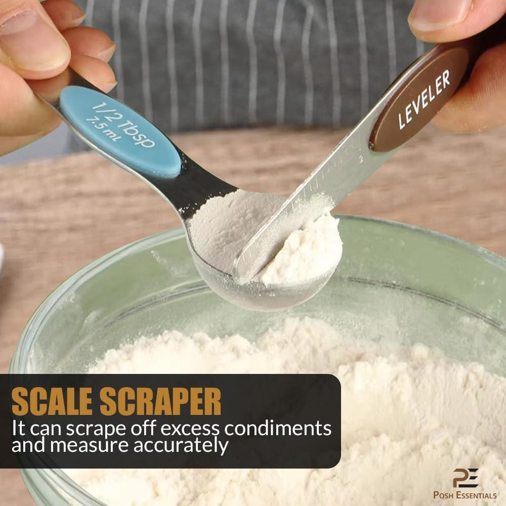 Juego de Cucharas y Tazas Medidoras Magnéticas Posh Essentials