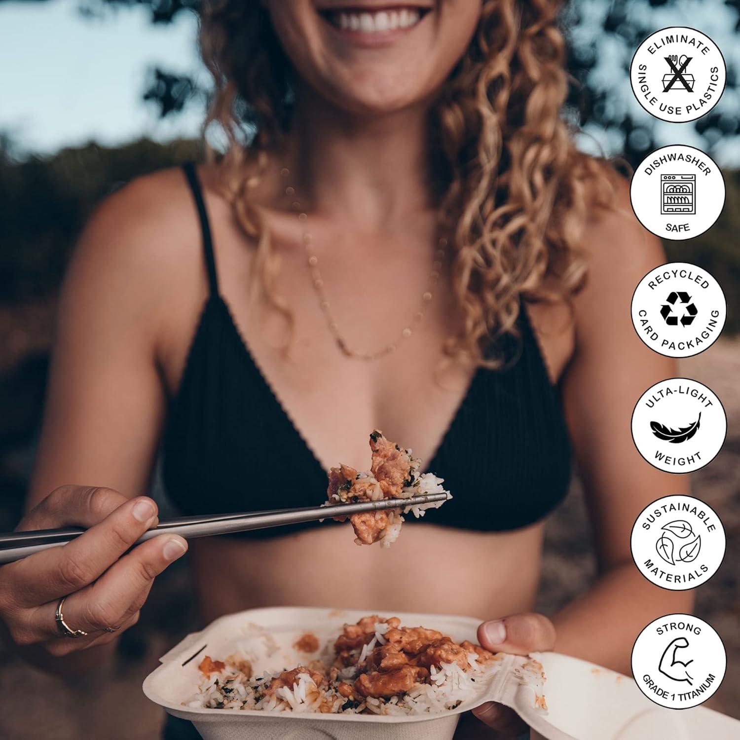 FULL WINDSOR - MAGSTICKS - Magnetic Titanium Chopsticks for Asian Cooking, Reusable Training Chopsticks for Travel, Cooking, and Dining, Lightweight Portable Utensils with Carrying Case for Daily Use