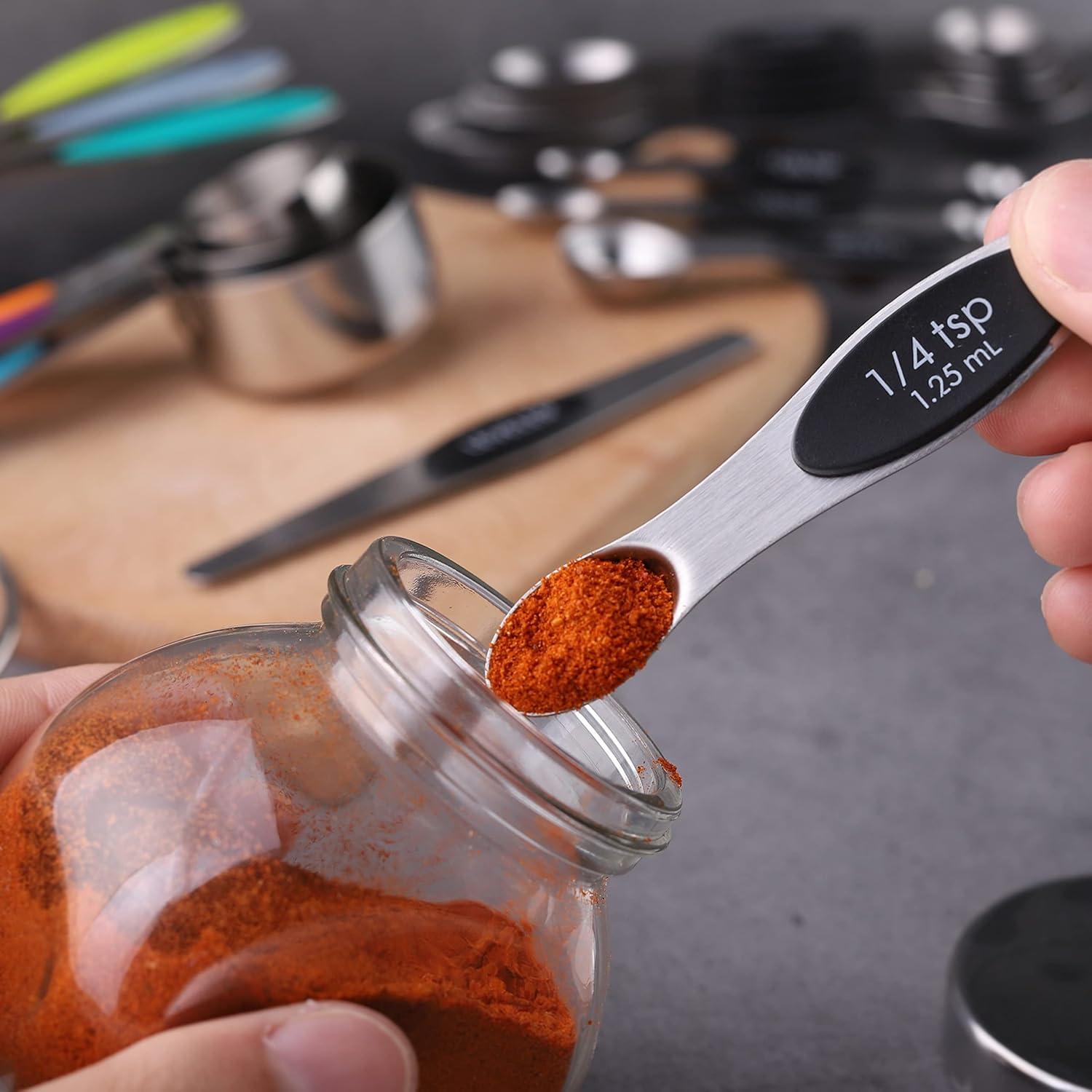 Juego de Tazas y Cucharas Medidoras Turewin Acero Inoxidable