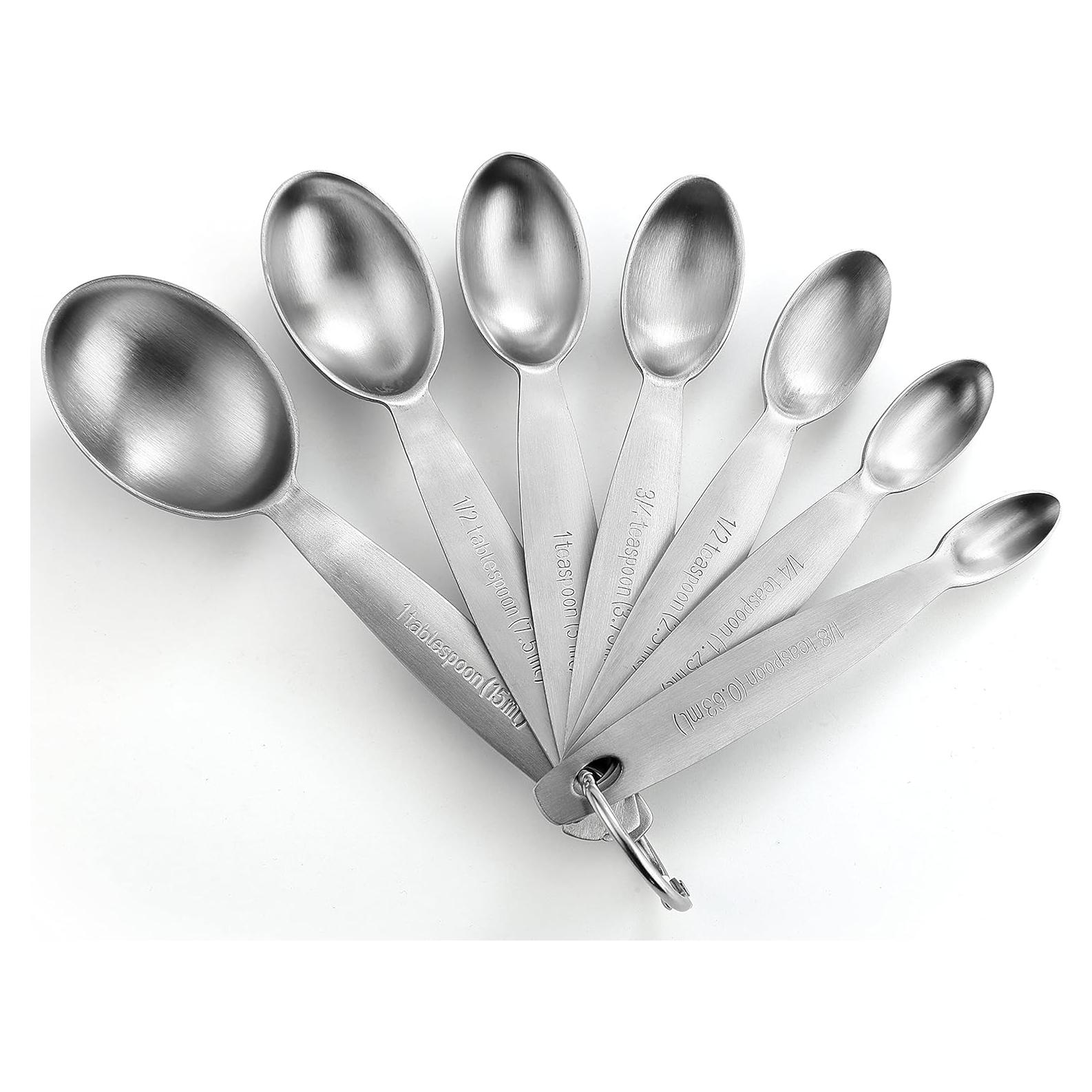 Juego de Cucharas Medidoras Acero Inoxidable Spring Chef 7 Pzas