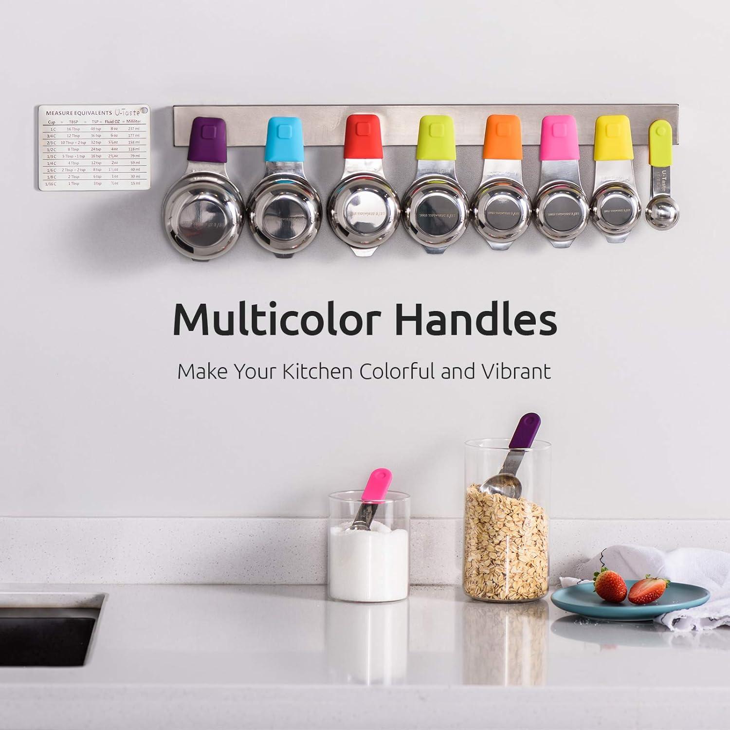 Juego de Tazas y Cucharas Medidoras U-Taste 13 Piezas Acero Inox