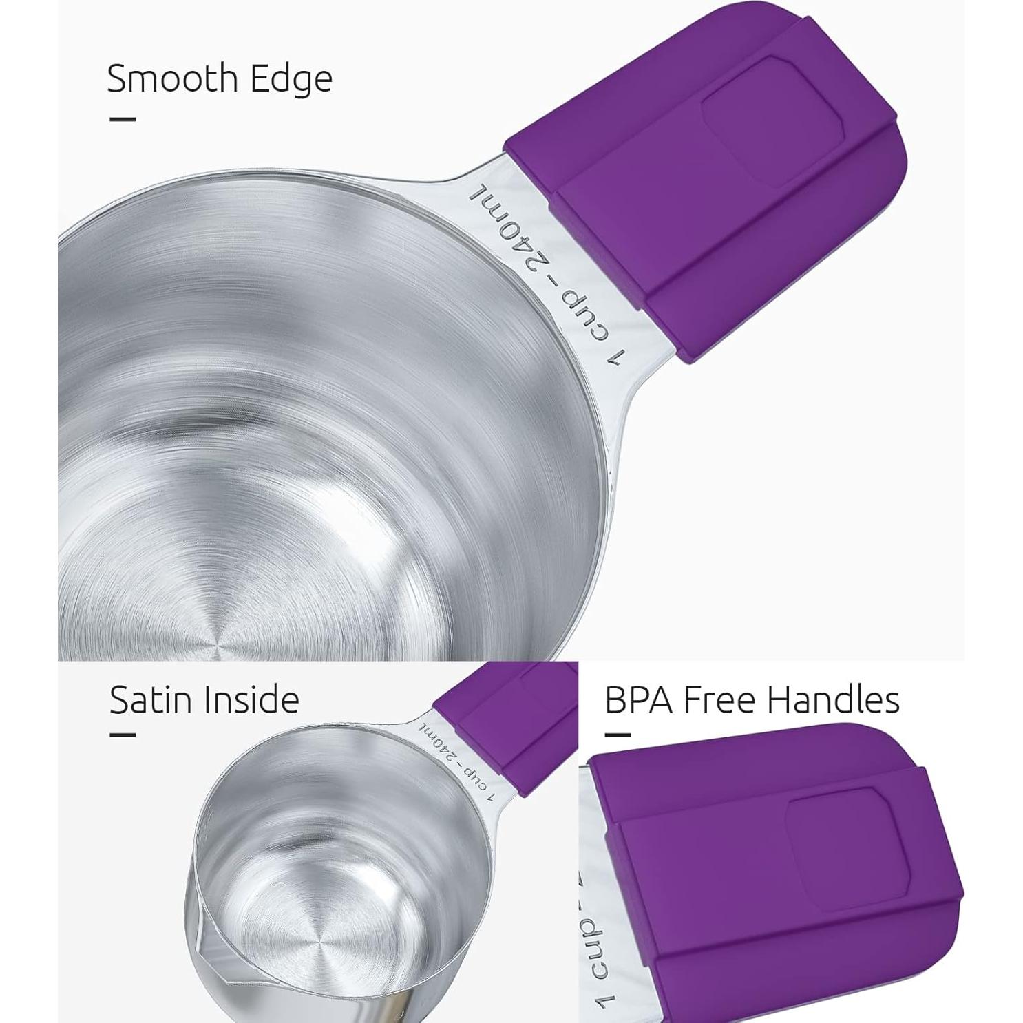 Juego de Tazas y Cucharas Medidoras U-Taste 13 Piezas Acero Inox