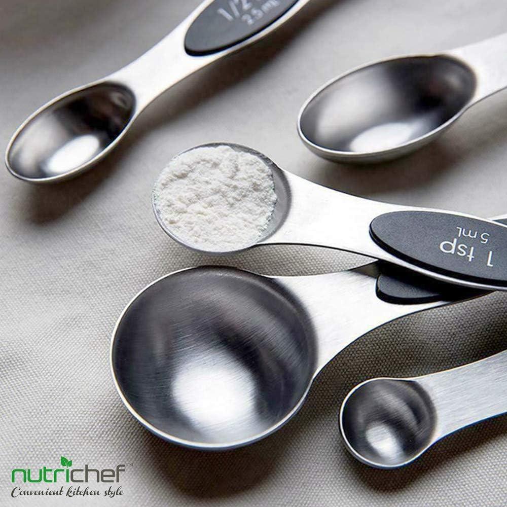 Juego de Cucharas Medidoras Magnéticas NutriChef 6 Piezas
