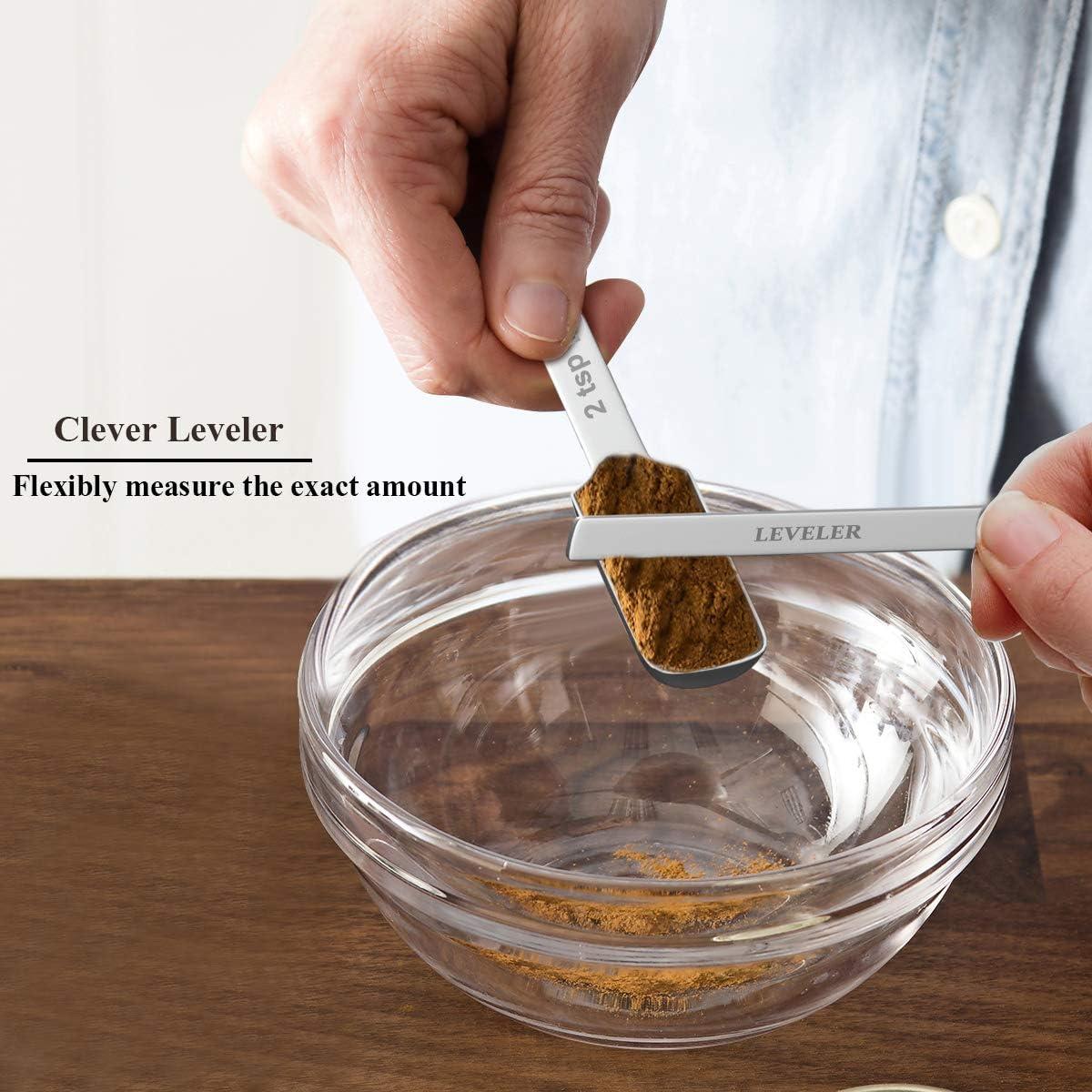 Juego de Tazas y Cucharas Medidoras Wildone 21 Piezas Acero Inoxidable