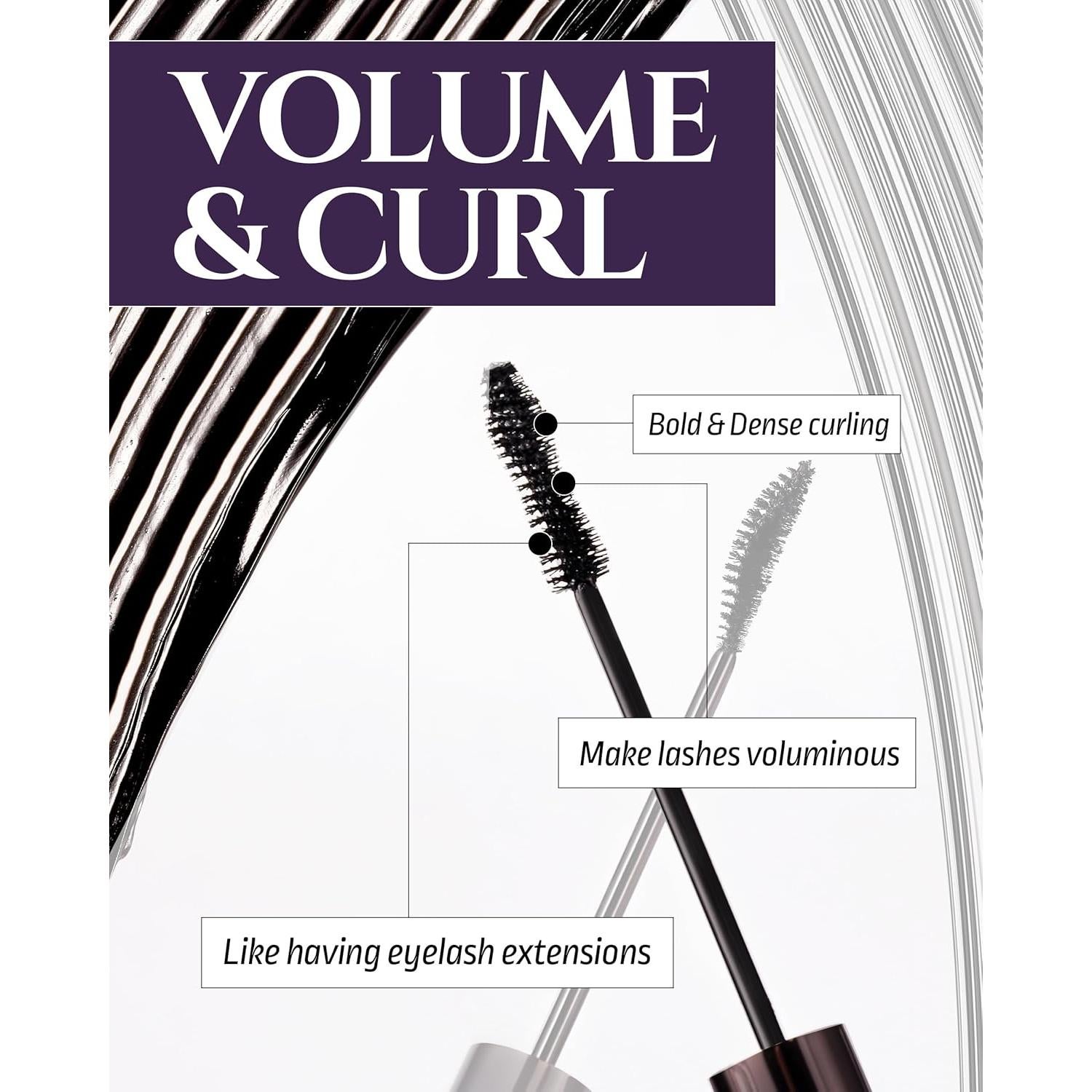 Máscara HEVVYMAKEUP Define Eyes Volumen y Rizado 17.86g