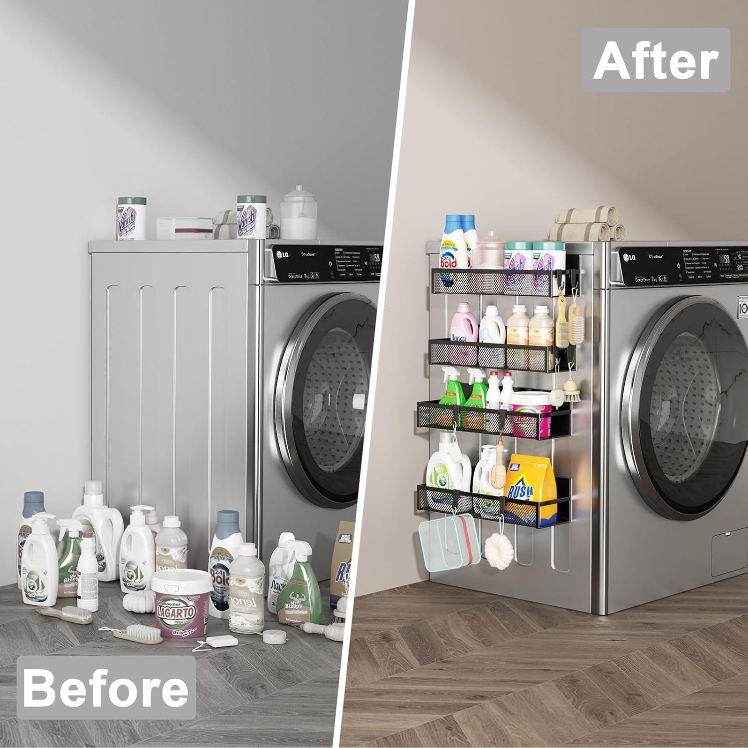 Estante Magnético para Especias Aufworld - 4 Estantes y 8 Ganchos