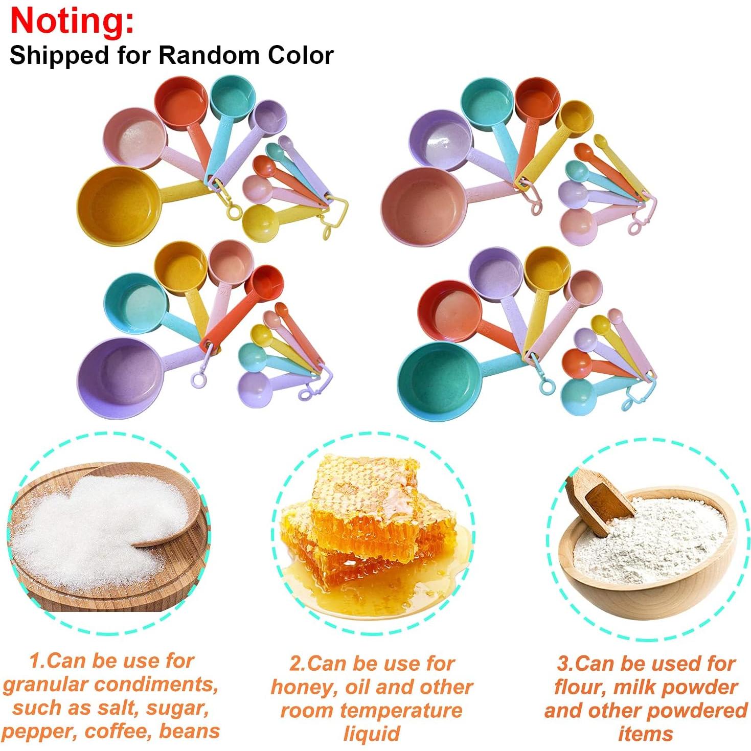 Juego de Tazas y Cucharas Medidoras Yuzi 10 Pcs Colorido