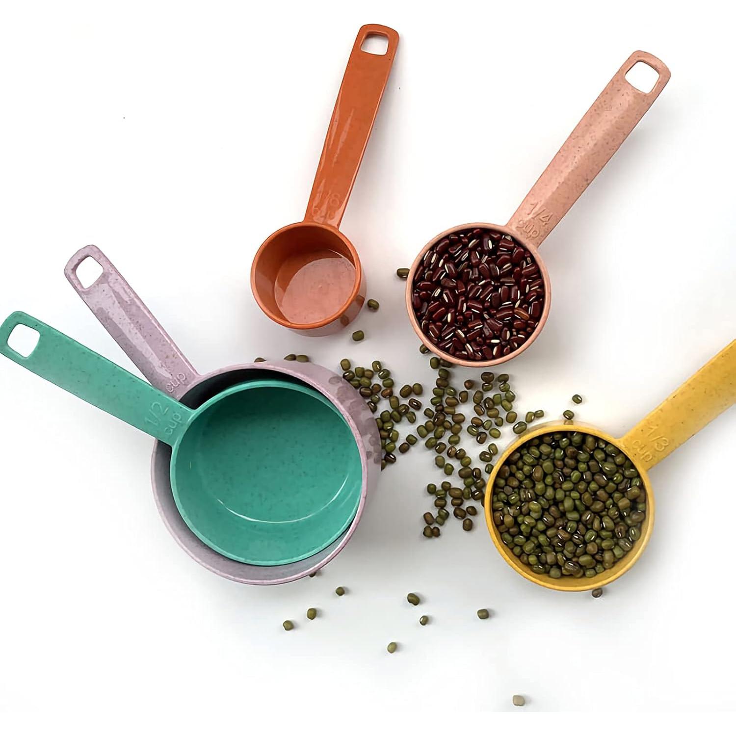 Juego de Tazas y Cucharas Medidoras Yuzi 10 Pcs Colorido