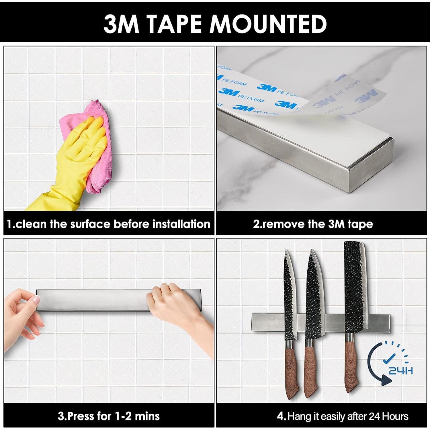 Tira Magnética para Cuchillos Enkrio 30,48 cm Acero Inoxidable