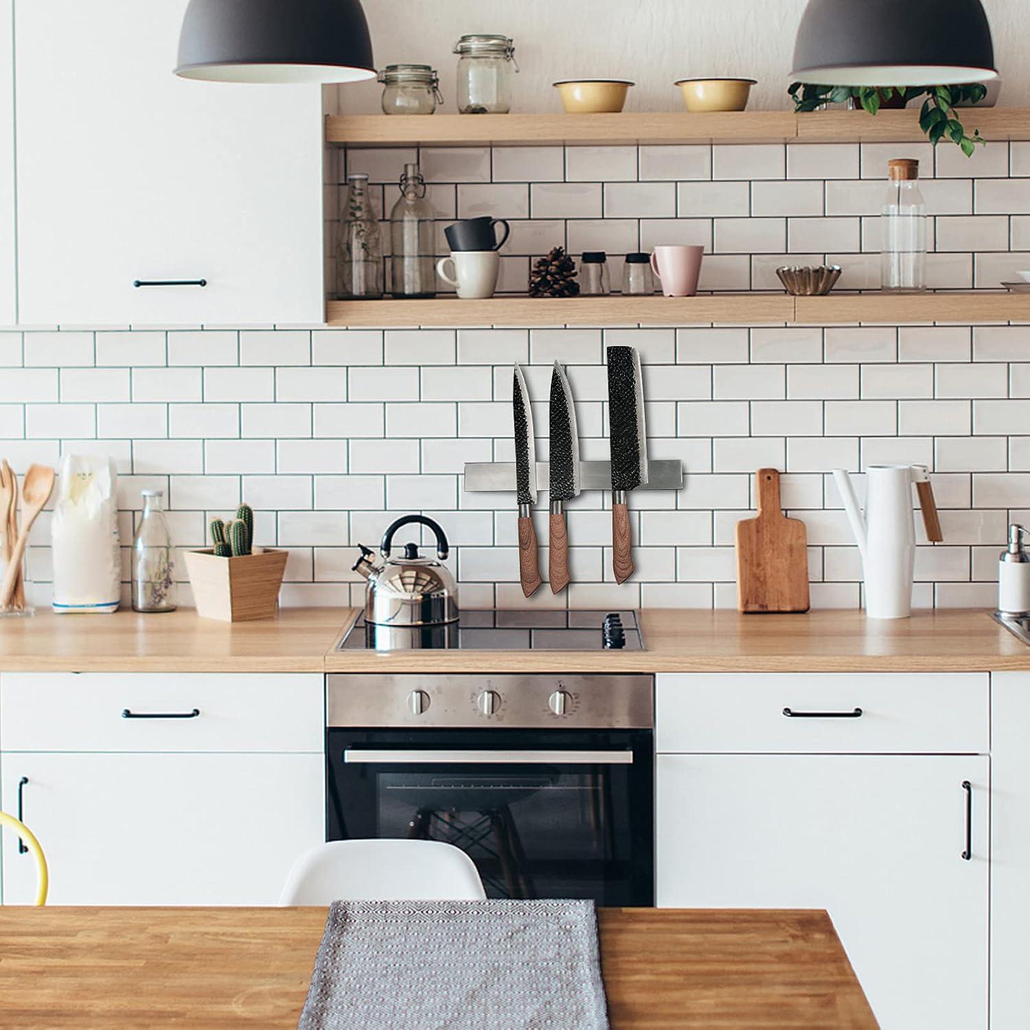 Tira Magnética para Cuchillos Enkrio 30,48 cm Acero Inoxidable