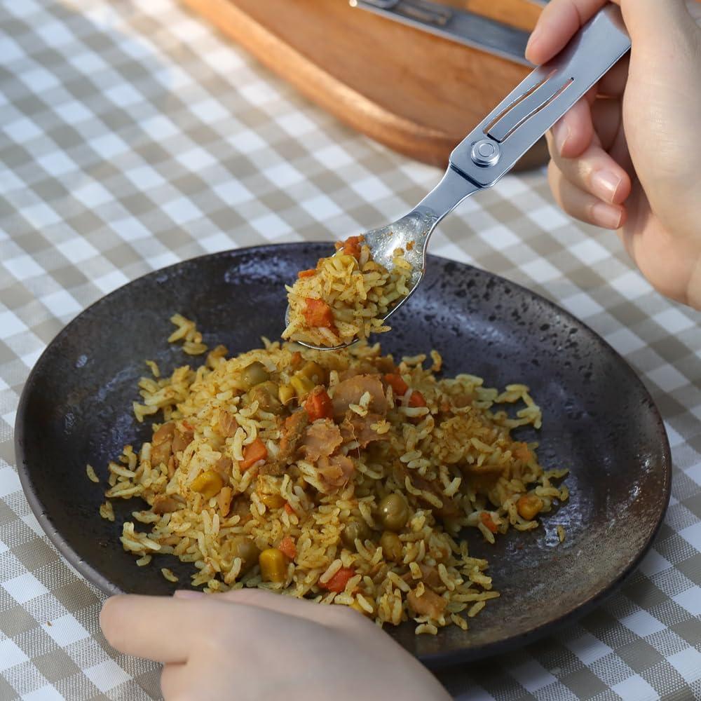 Utensilios de Camping Roxon C2 2 en 1 Plegables 0.09 kg