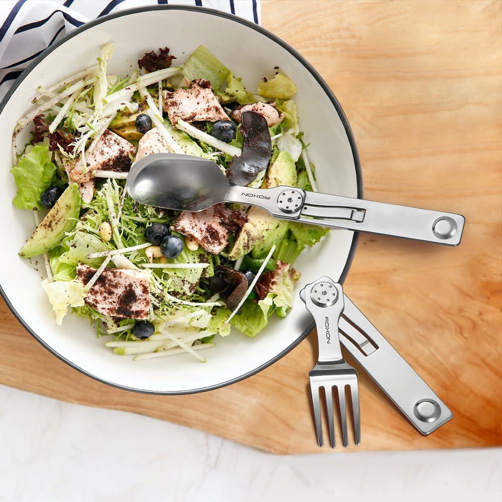 Utensilios de Camping Roxon C2 2 en 1 Plegables 0.09 kg