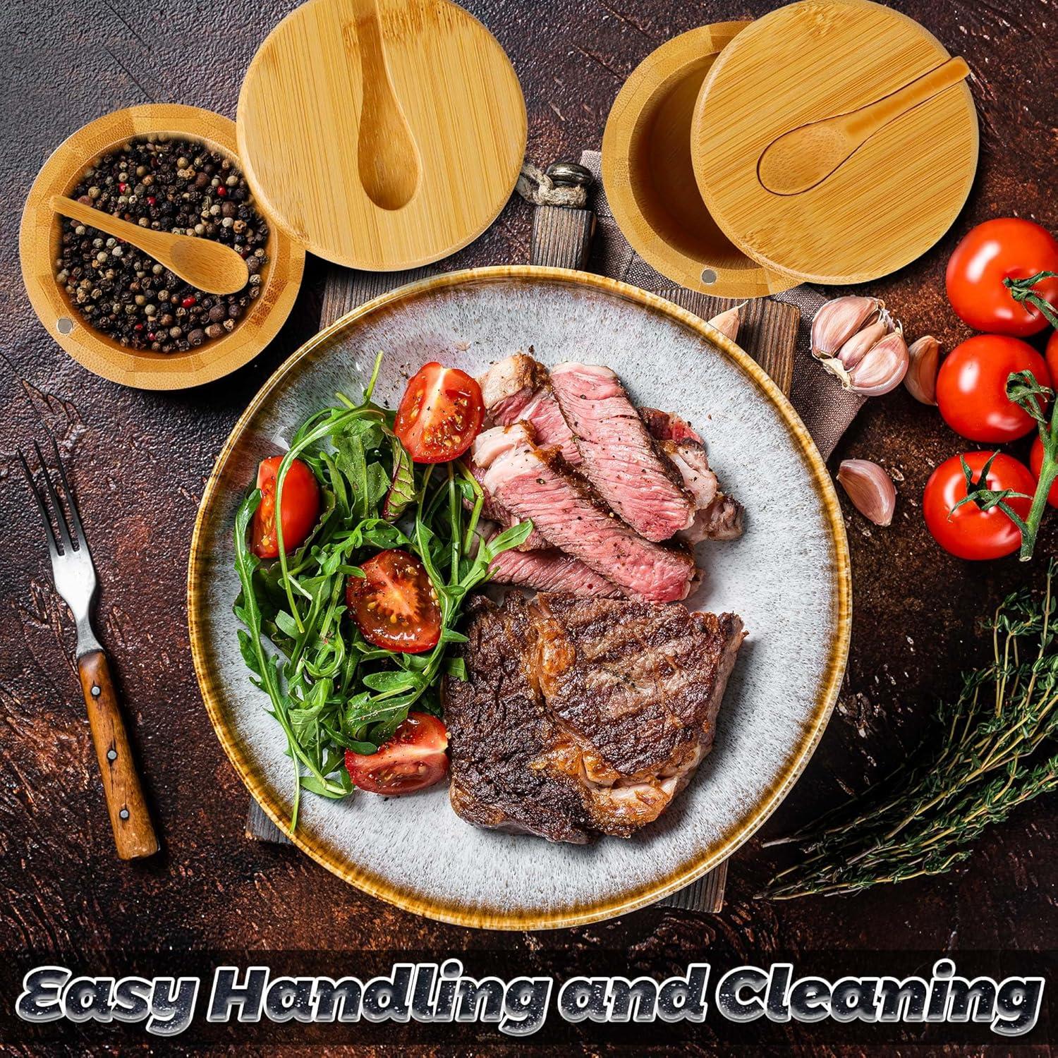 Caja de Sal de Bambú Loscarol 2 Pcs 170 g con Tapa Magnética