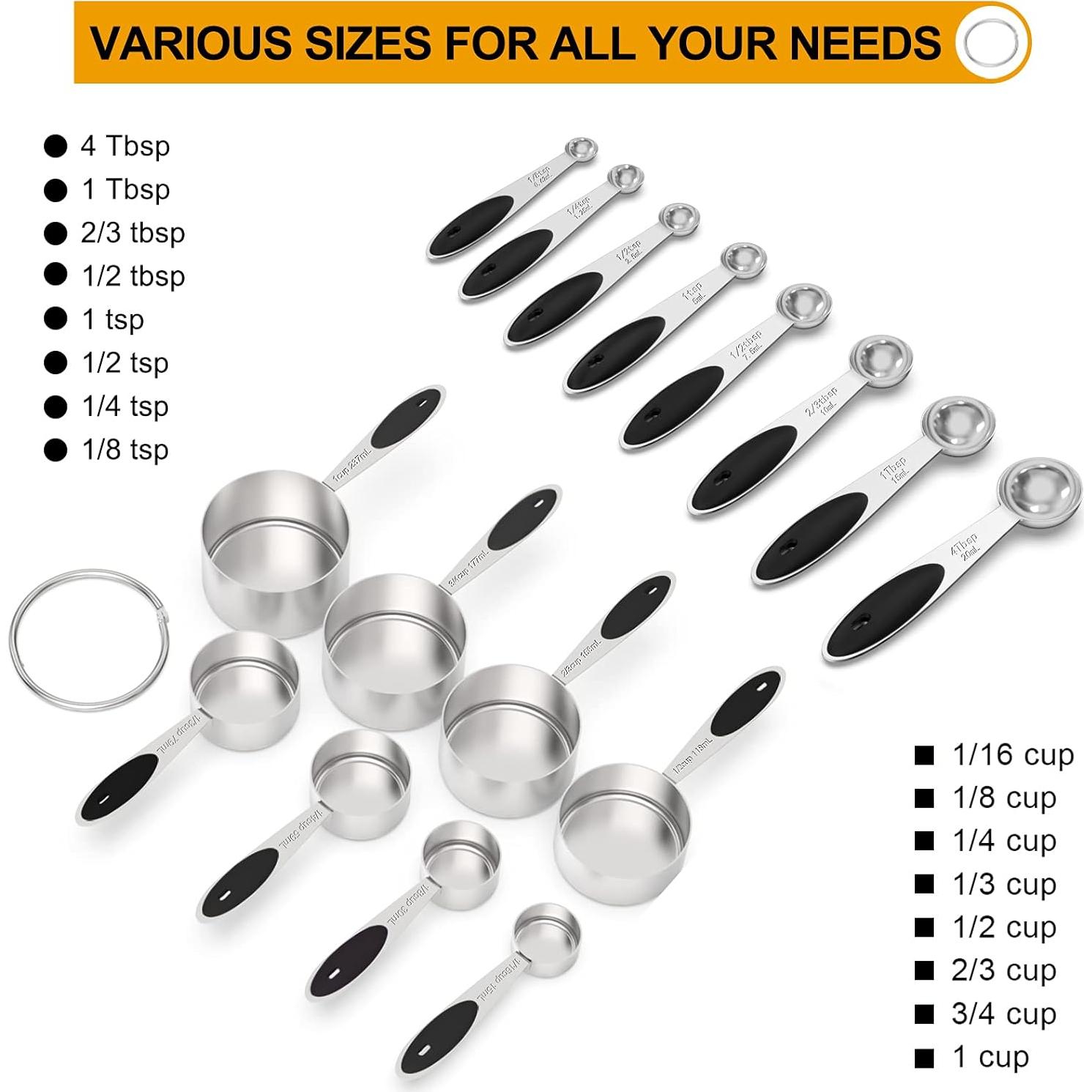 Juego de Tazas y Cucharas Medidoras Wildone 21 Piezas