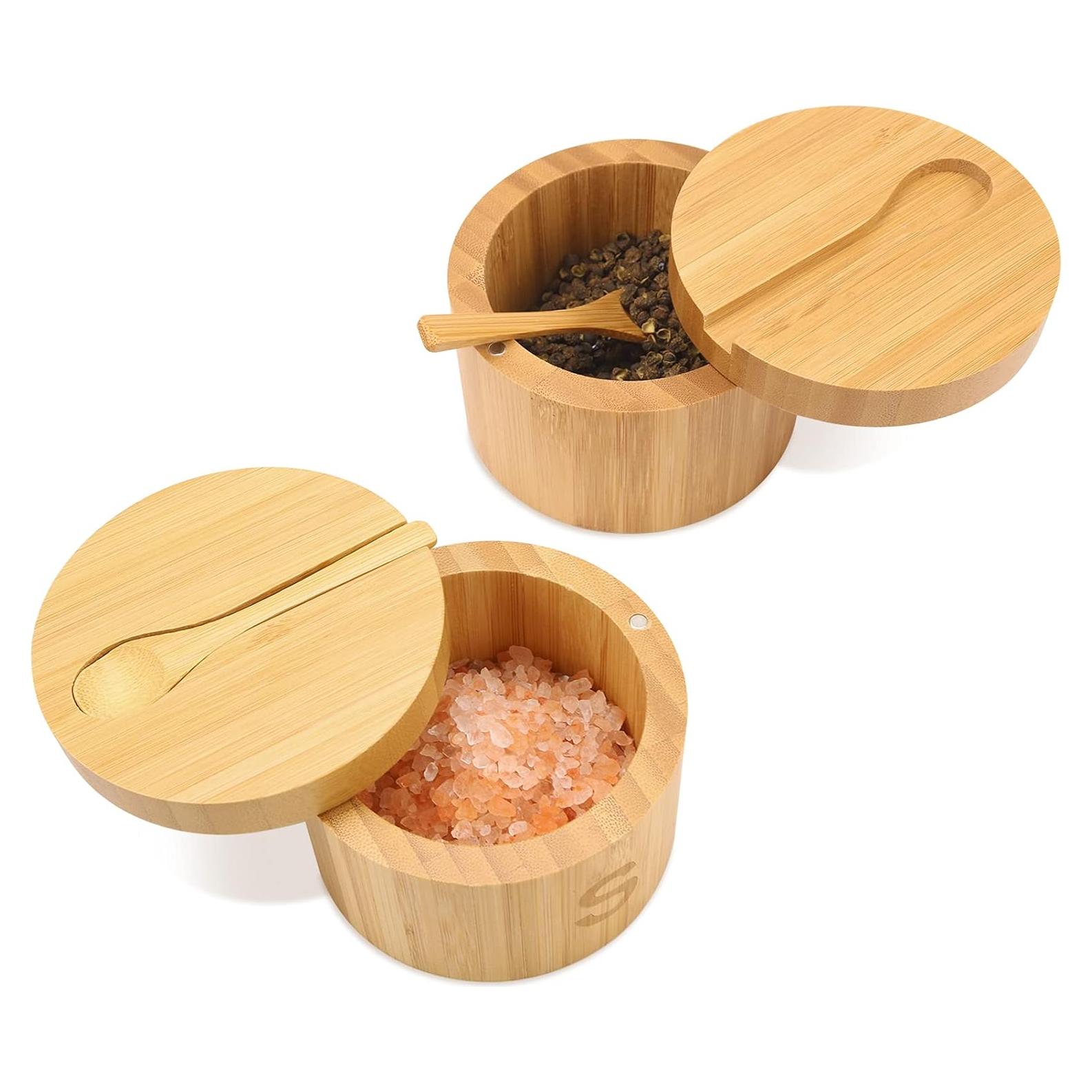 Juego de Salero y Pimentero de Bambú HTB - 2 Unidades